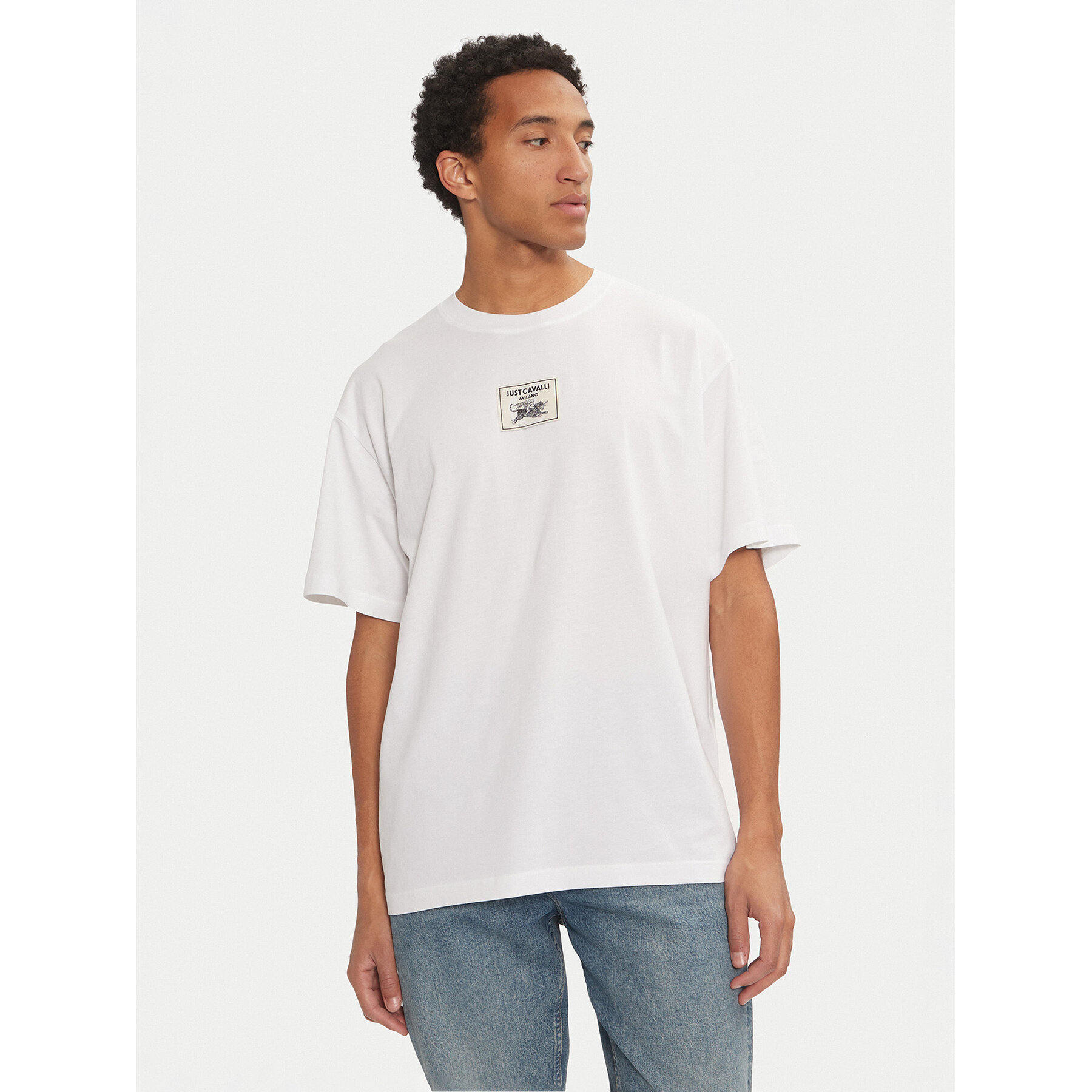 Just Cavalli T-shirt 77OAHE14 Bianco Regular Fit