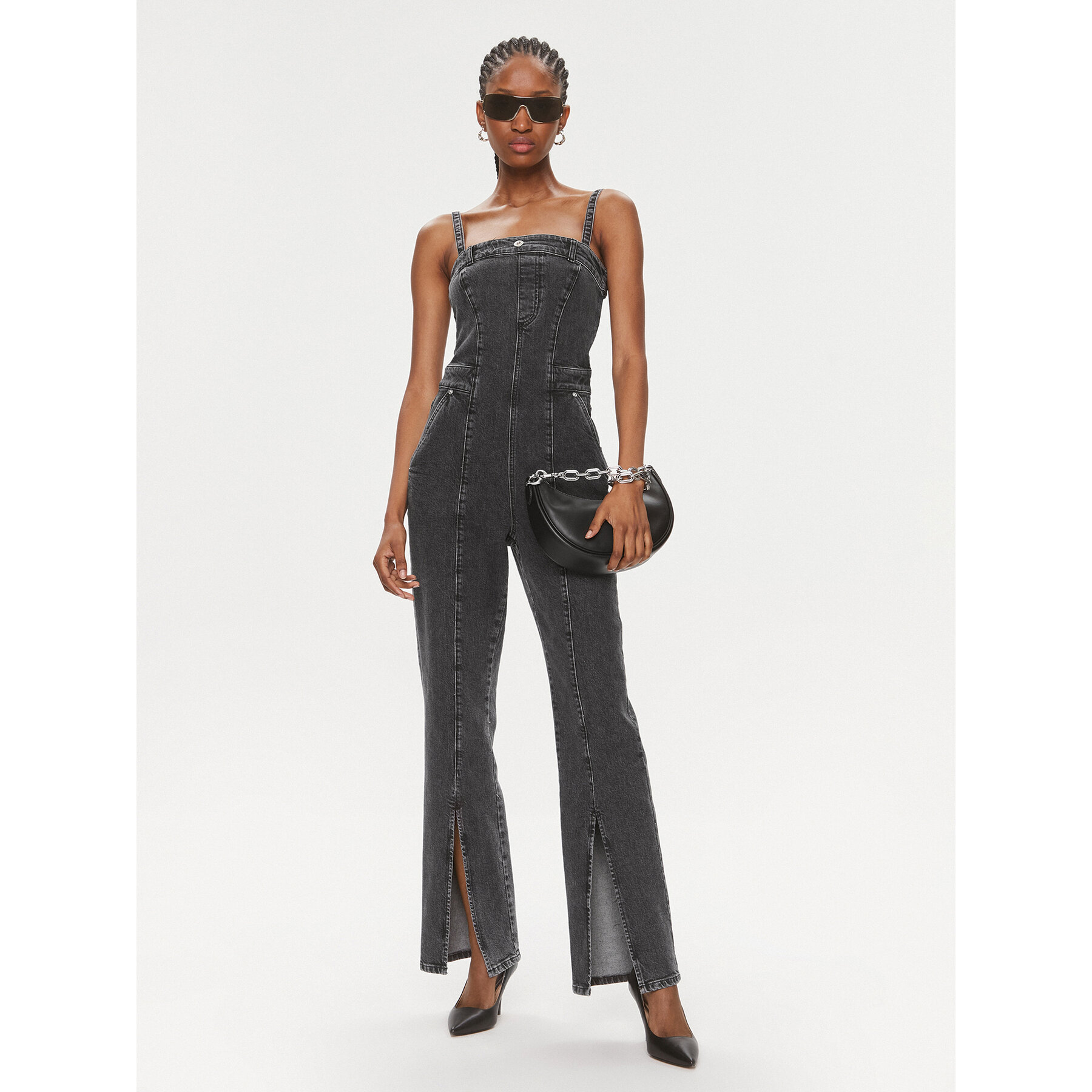 Karl Lagerfeld Jeans Jumpsuit 240J1309 Grau Skinny Fit