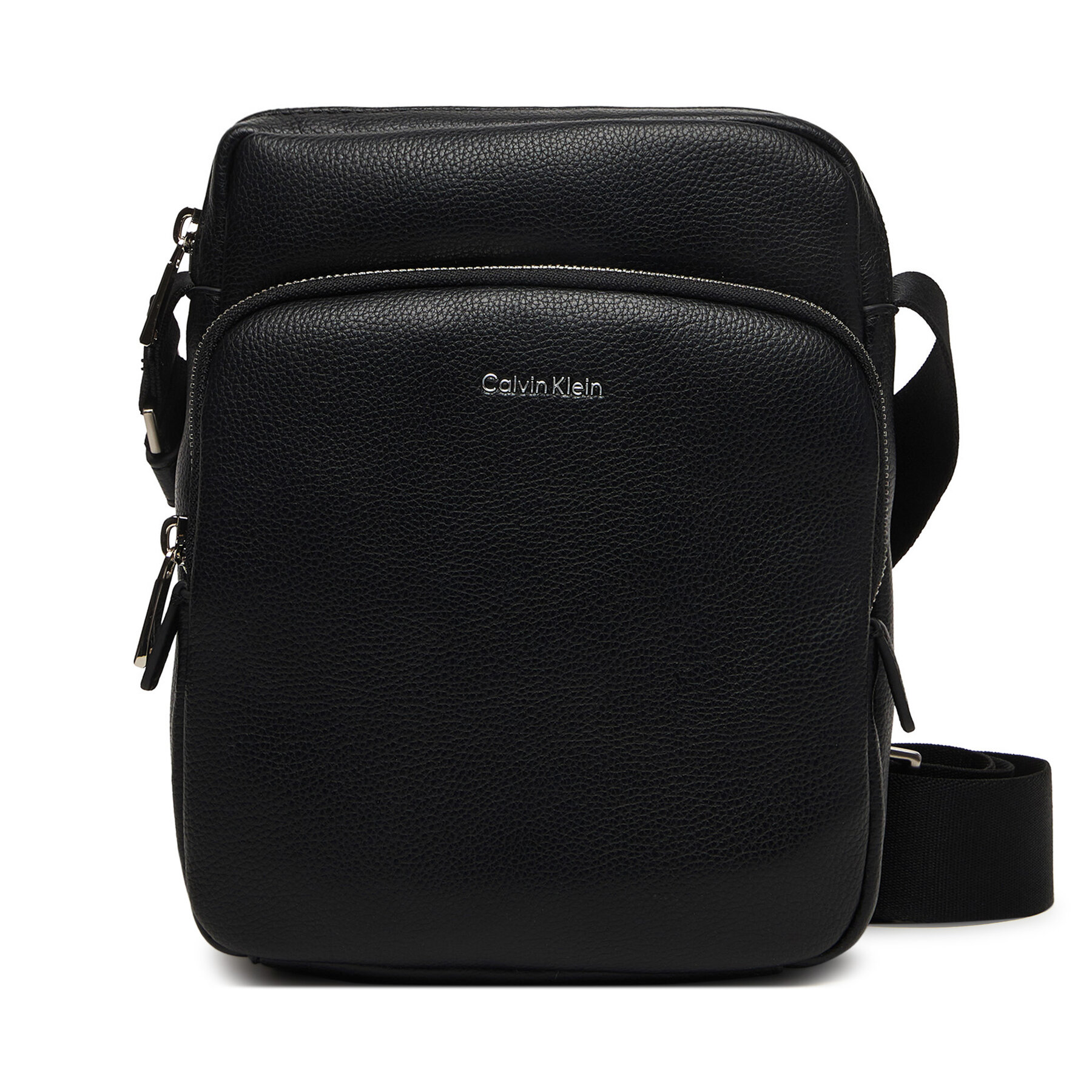 Geantă crossover Calvin Klein Raised Pocket Reporter LV04D3317G Negru