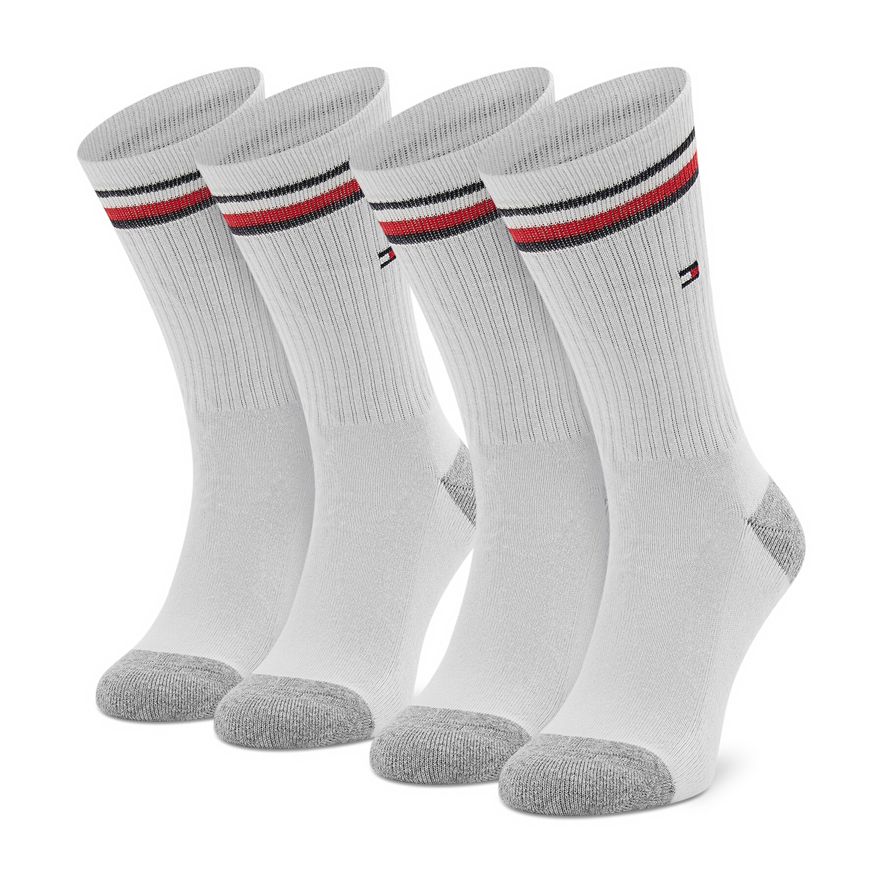 Zestaw 2 par wysokich skarpet dziecięcych Tommy Hilfiger, Rozmiar 39-42 Biały 100001500