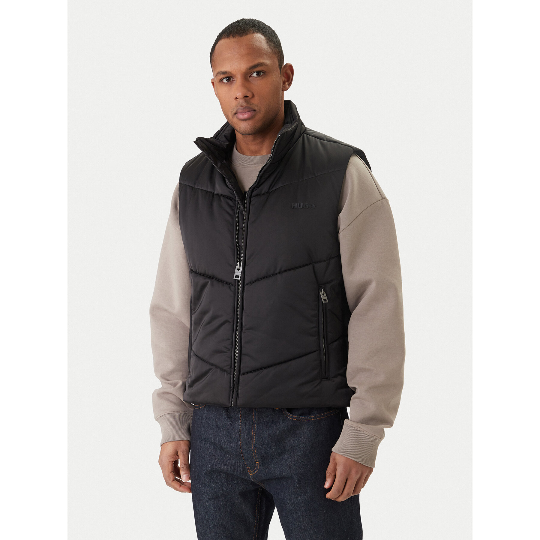HUGO Weste Berolino 2611 50556381 Schwarz Regular Fit