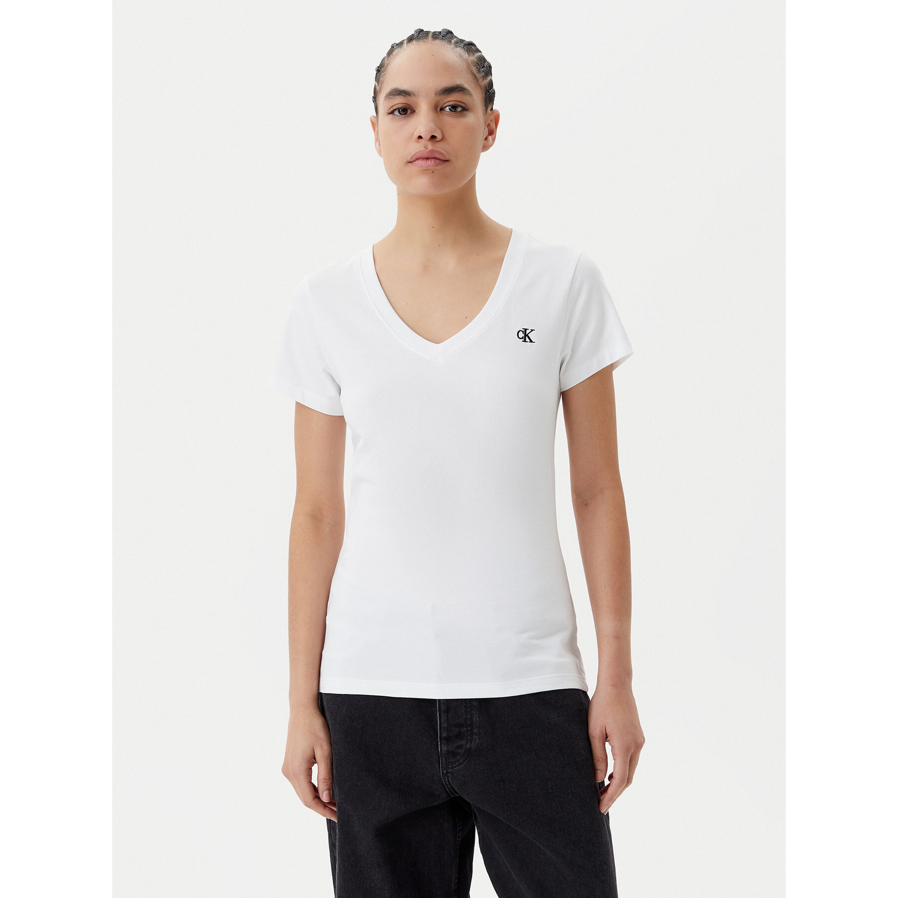 Calvin Klein Jeans T-Shirt J20J213716 Λευκό Regular Fit