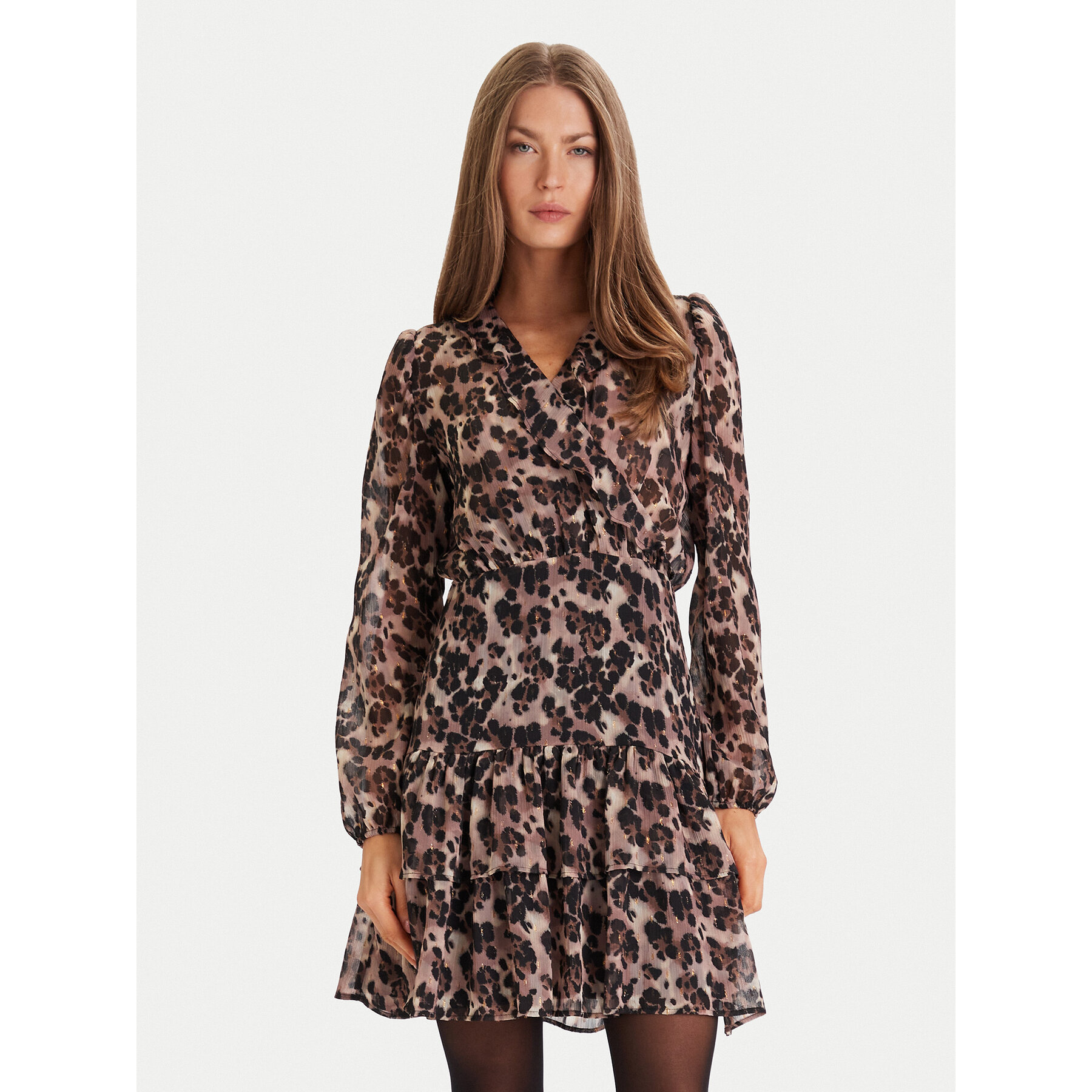 Morgan Kleid für den Alltag 252-RLEOL.F Braun Regular Fit