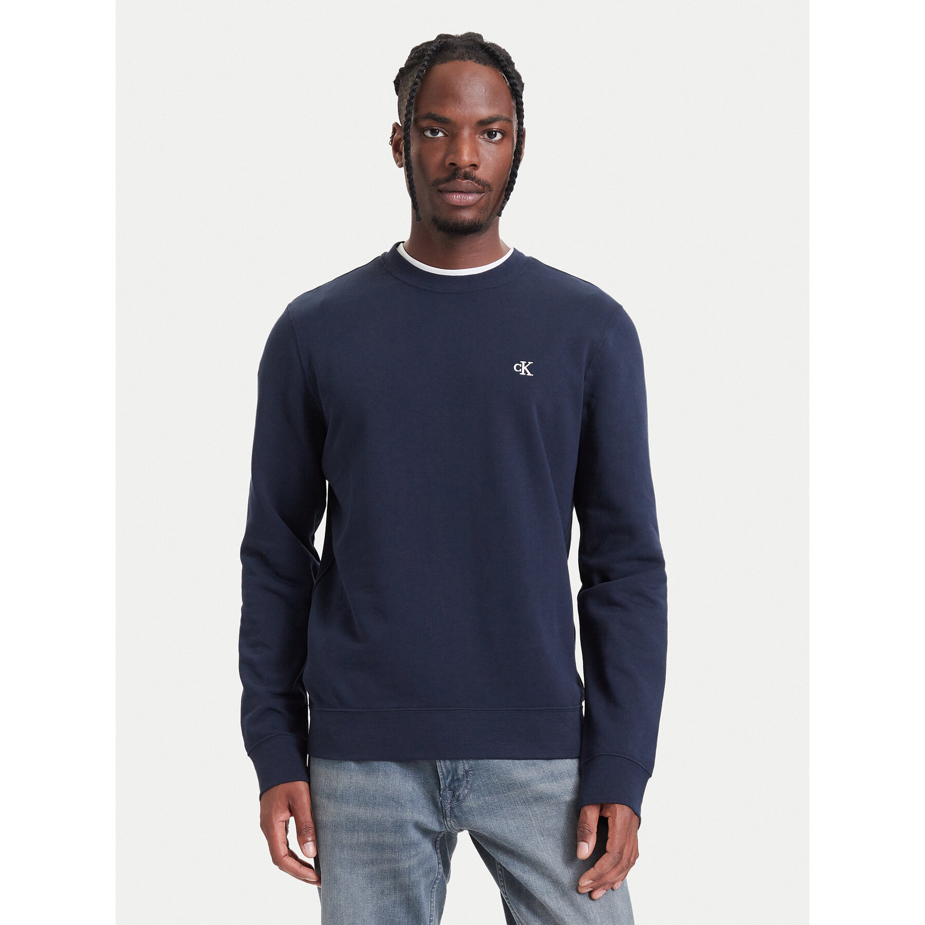 Calvin Klein Jeans Sweatshirt LV04RG275G Dunkelblau Regular Fit