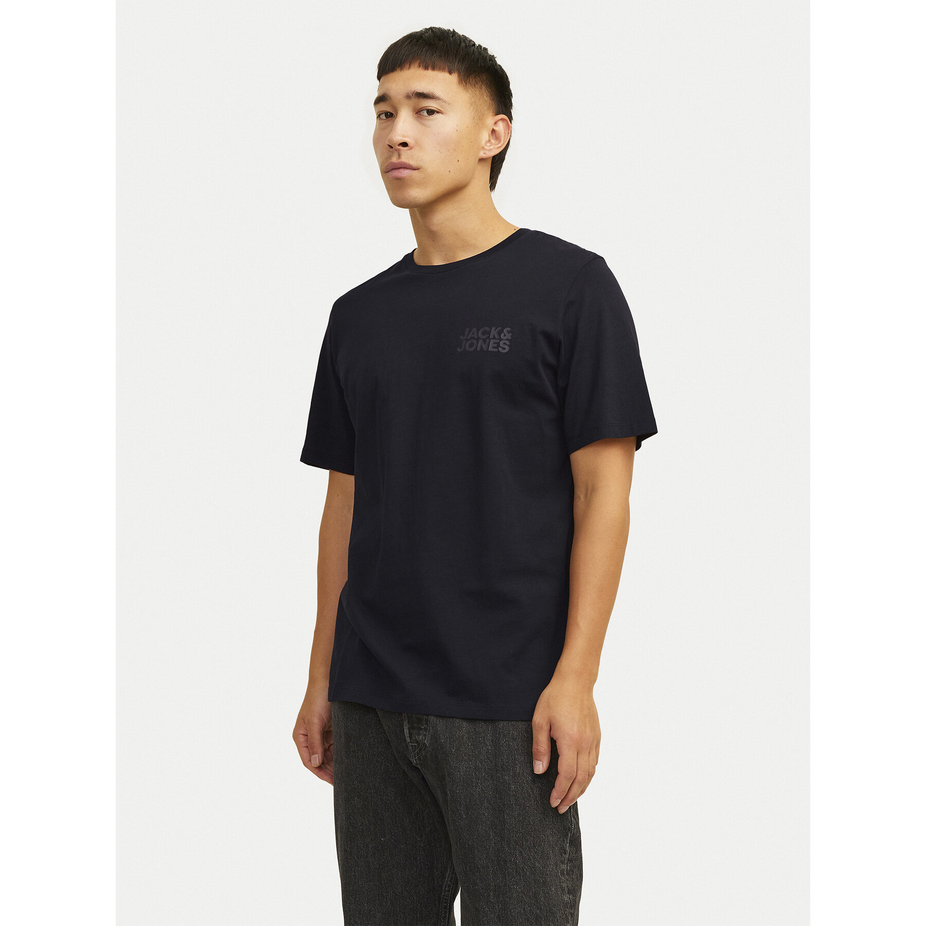 Jack & Jones T-Shirt Corp Logo 12151955 Μαύρο Standard Fit