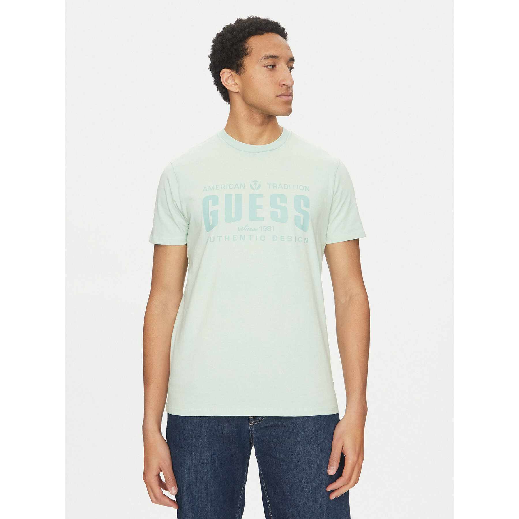 Guess Póló M5GI27 KBW41 Zöld Regular Fit