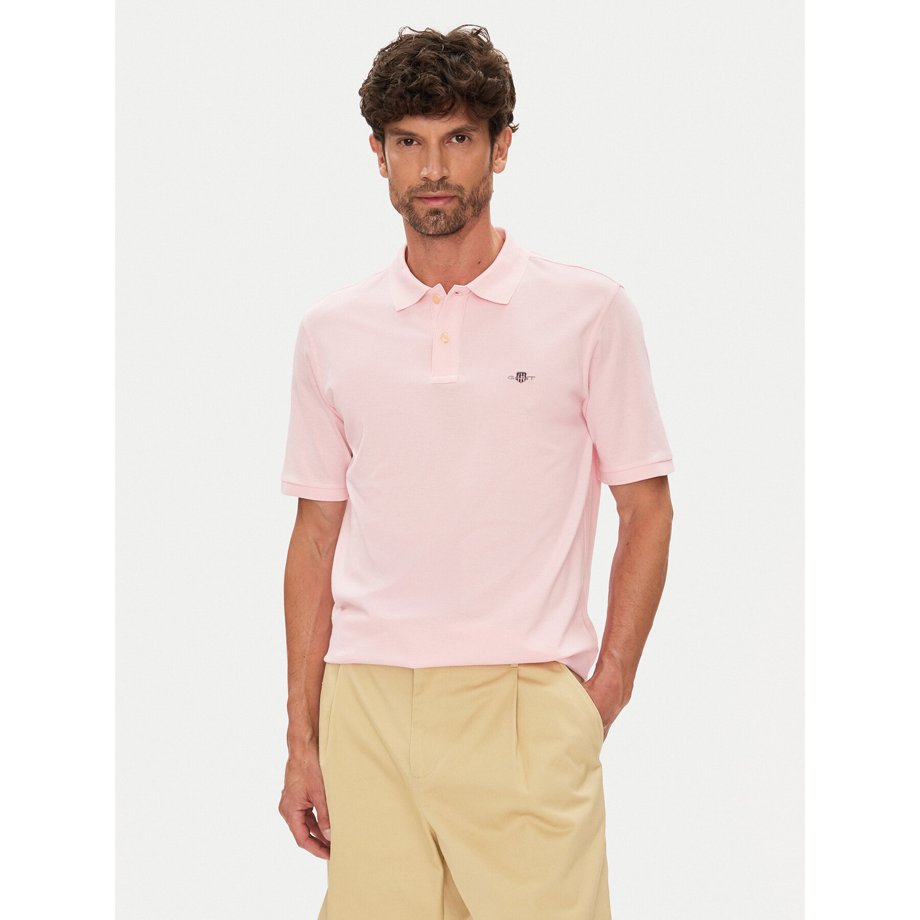 Gant Polo Shield Piqué 2210 Ροζ Regular Fit