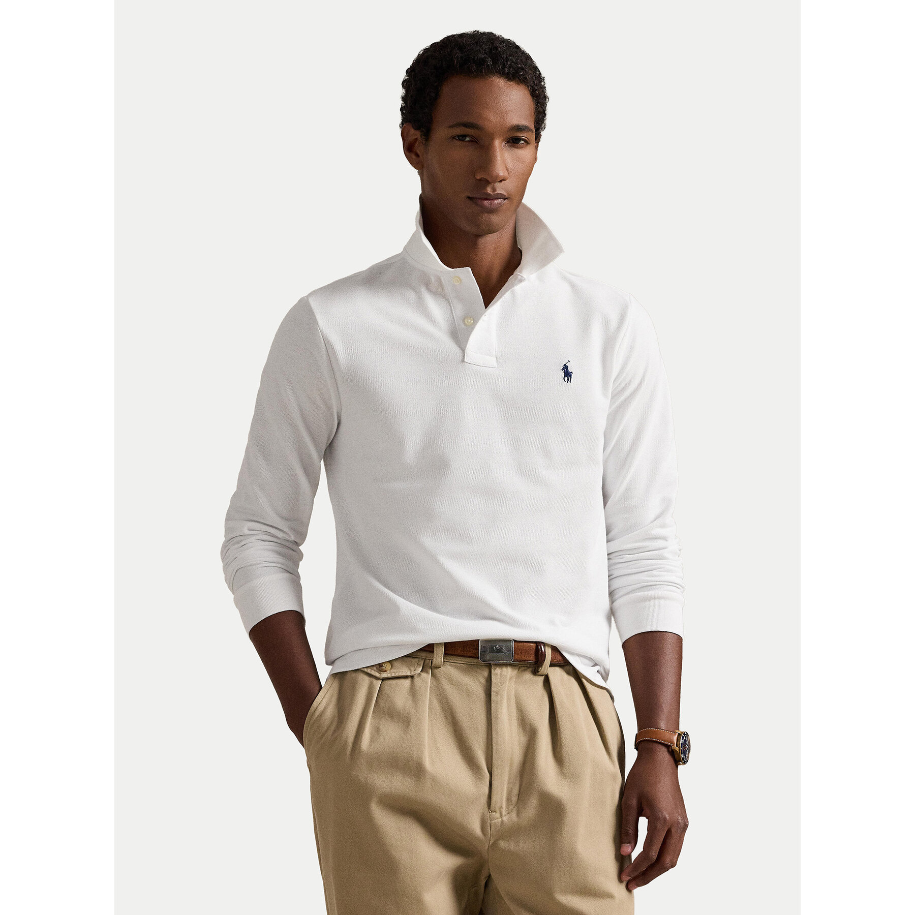 Polo Ralph Lauren Polo 710680790001 Λευκό Custom Slim Fit