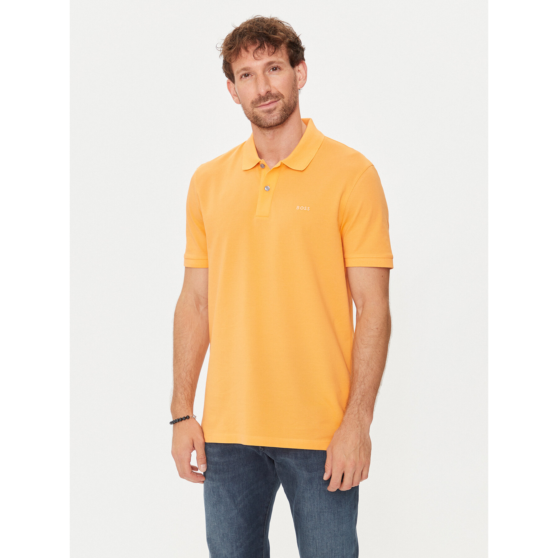 BOSS Polo Pallas 50468301 Giallo Regular Fit