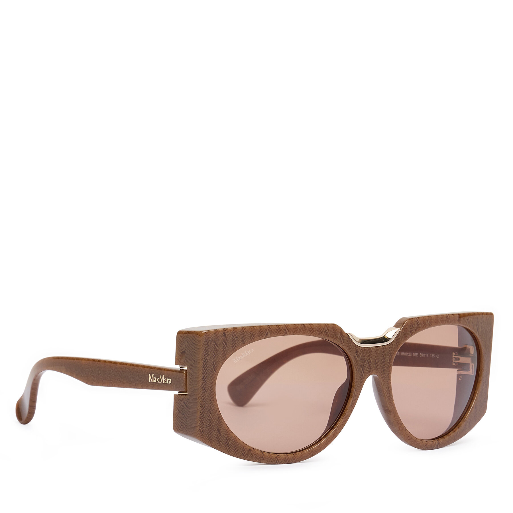 Okulary przeciwsłoneczne Max Mara, Rozmiar 59 Brązowy MM0123 56E