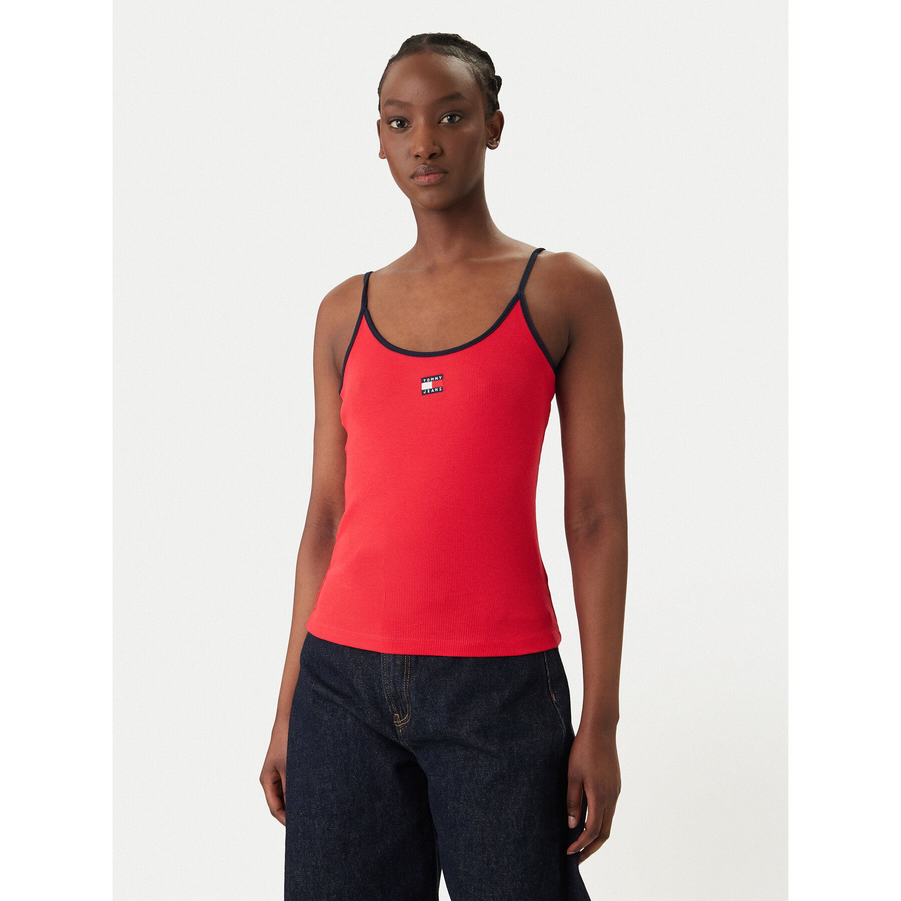Tommy Jeans Top DW0DW22261 Rojo Slim Fit