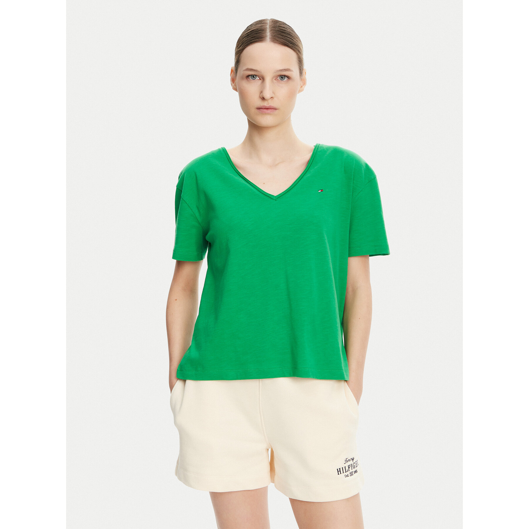 Tommy Hilfiger Póló WW0WW43901 Zöld Relaxed Fit