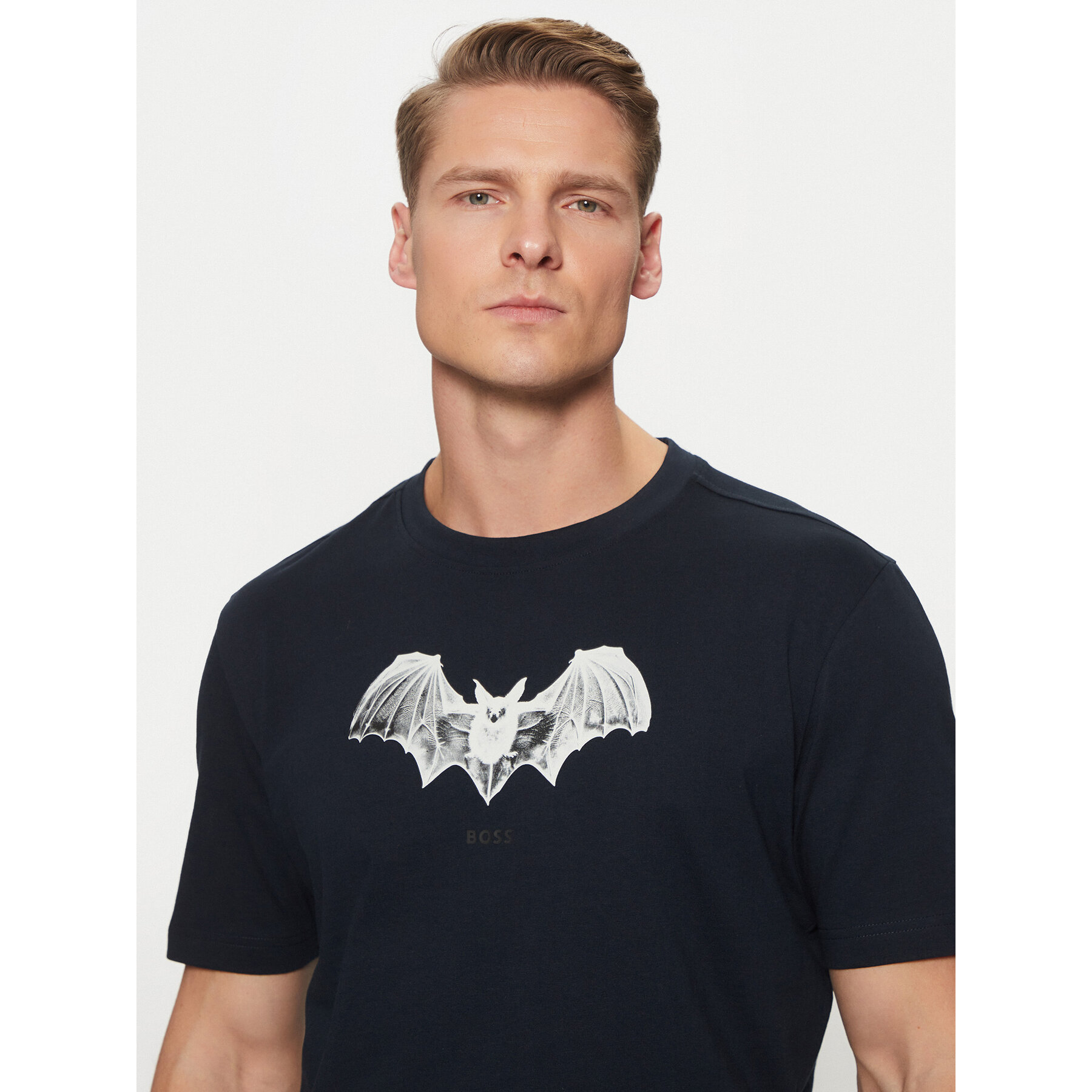 BOSS T-shirt Spiderbat 50534924 Blu scuro Regular Fit