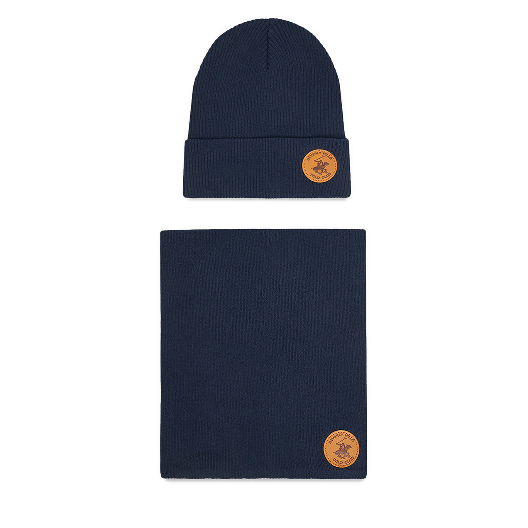 Σετ σκούφος και κασκόλ λαιμός Beverly Hills Polo Club CEO-BHPC-ACCCS-02 Σκούρο μπλε