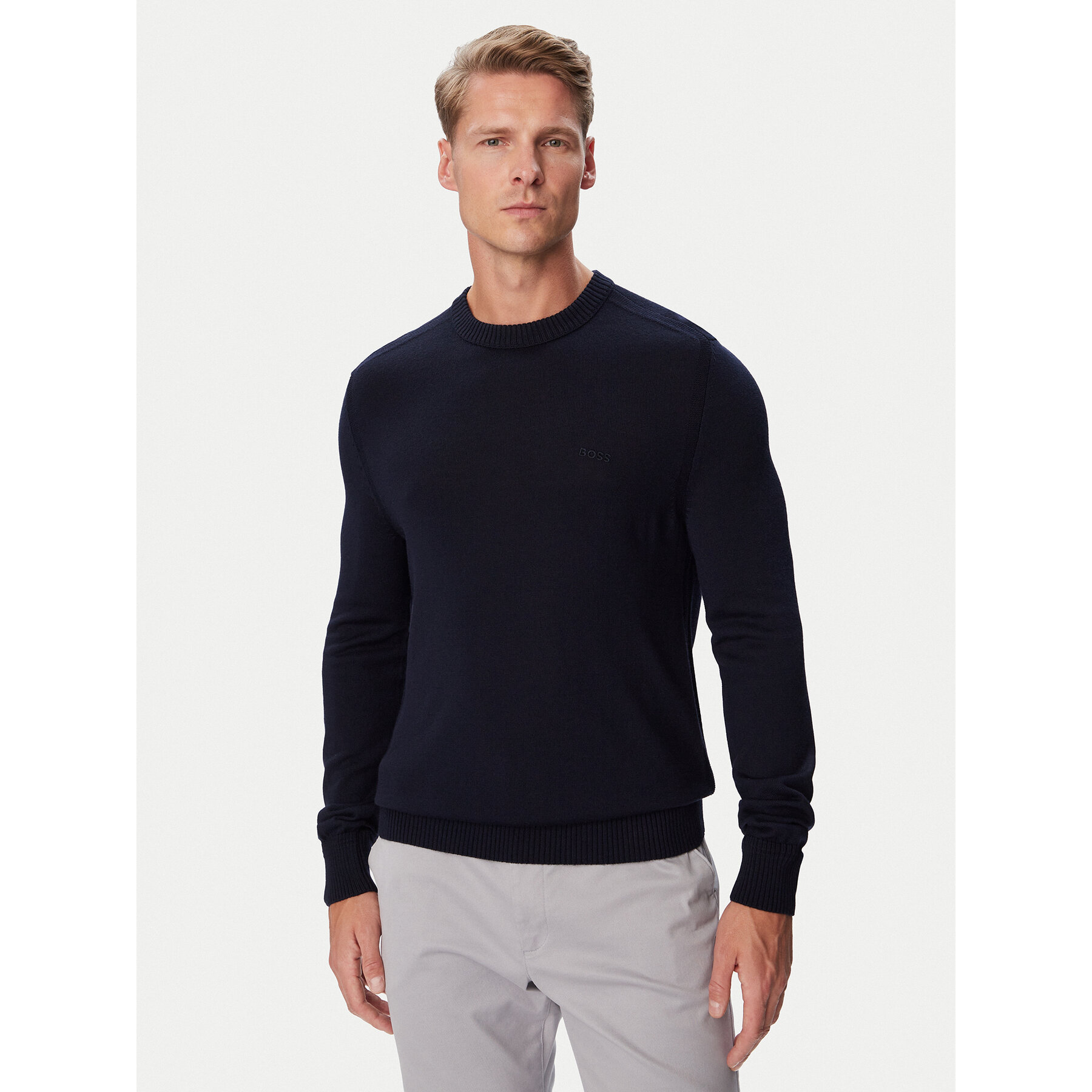 BOSS Pullover 50578034 Dunkelblau Regular Fit