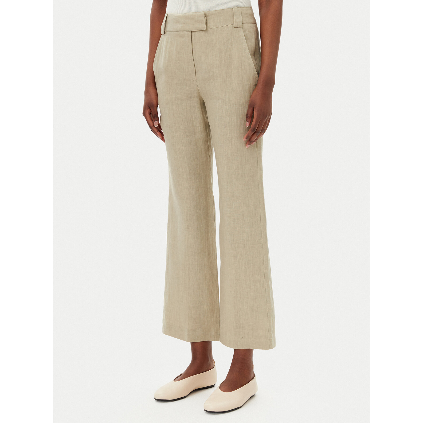 Marella Stoffhose Falco 2513131052200 Khakifarben Regular Fit