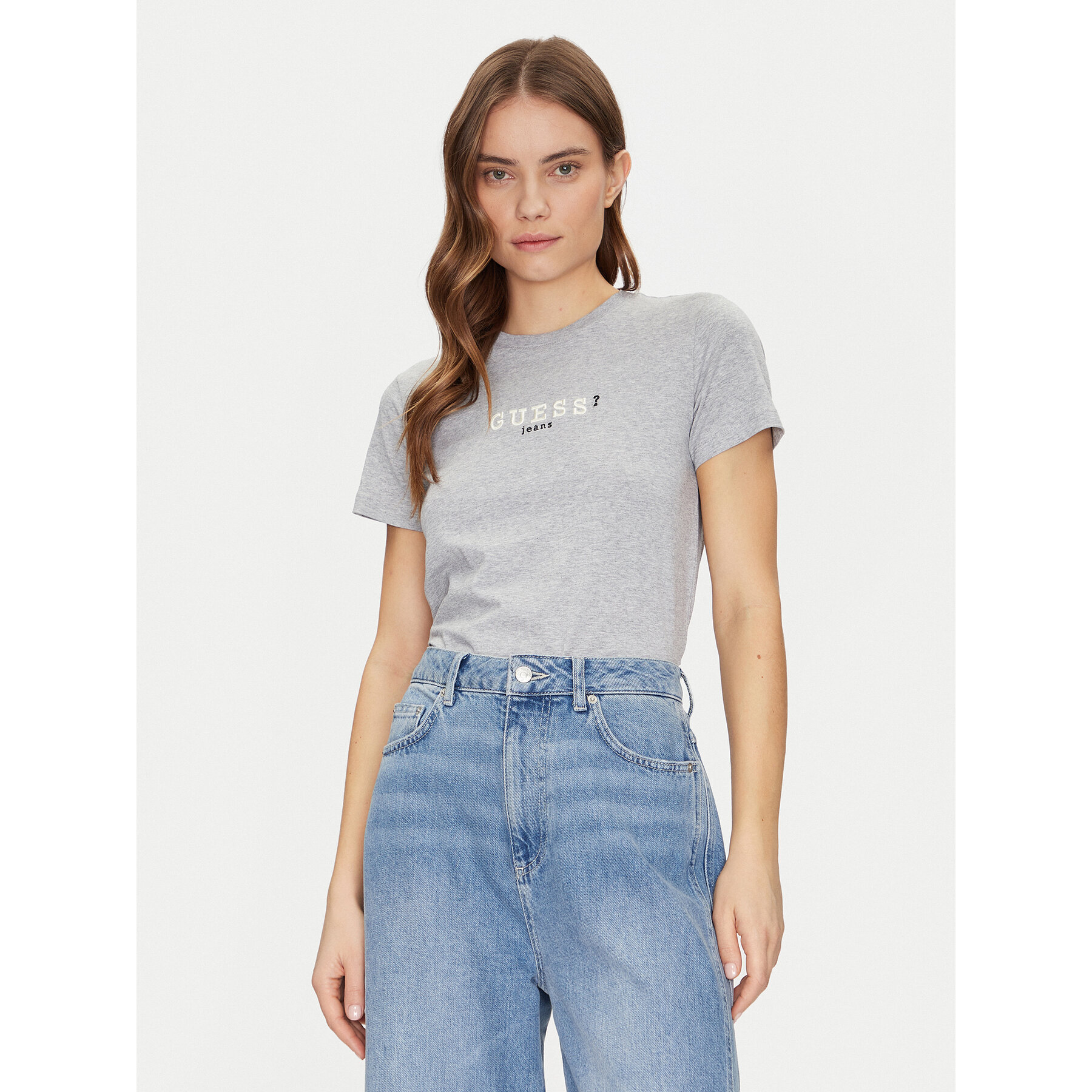 Guess Jeans Póló W5RI54 J1314 Szürke Regular Fit