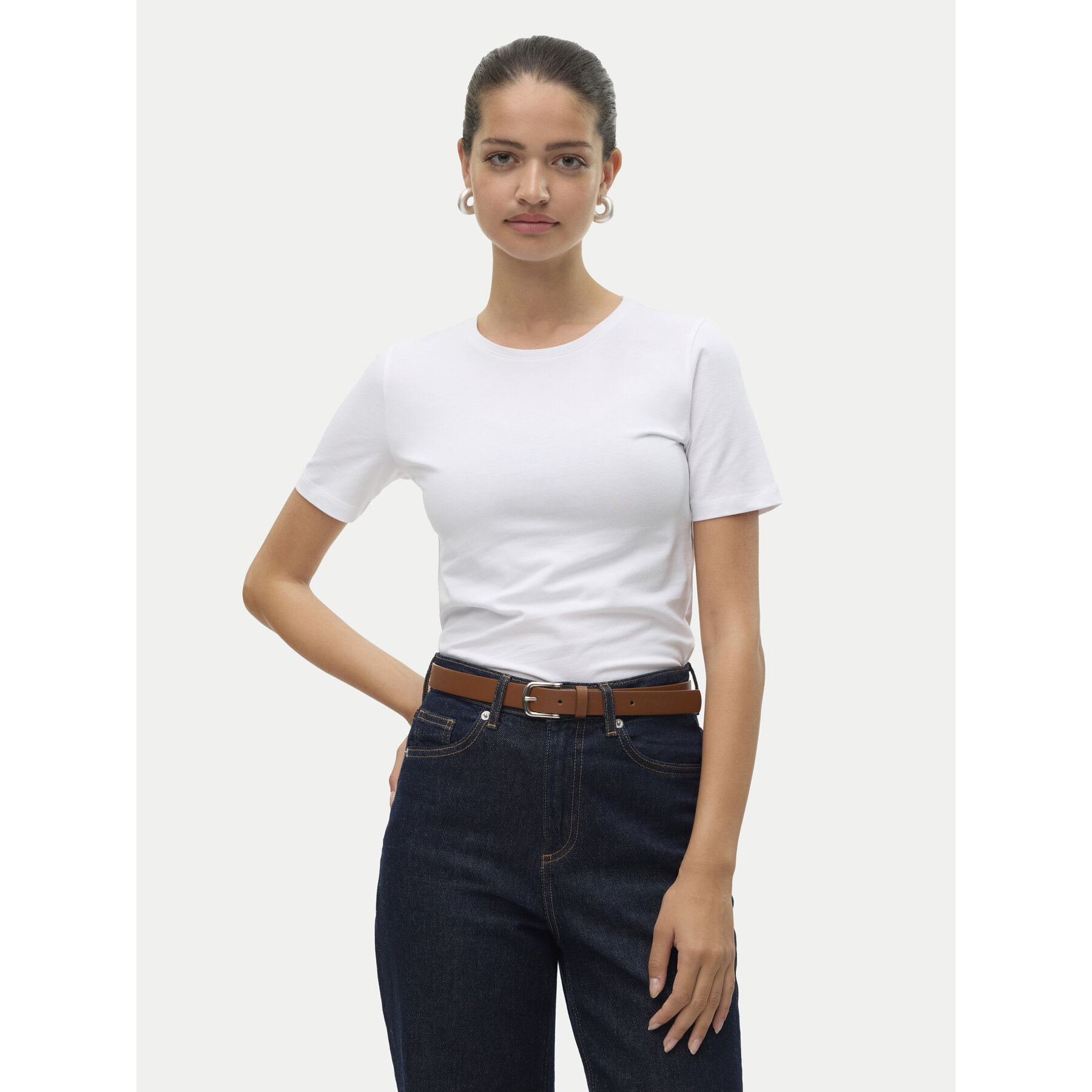 Vero Moda T-Shirt Lulu 10323755 Λευκό Regular Fit
