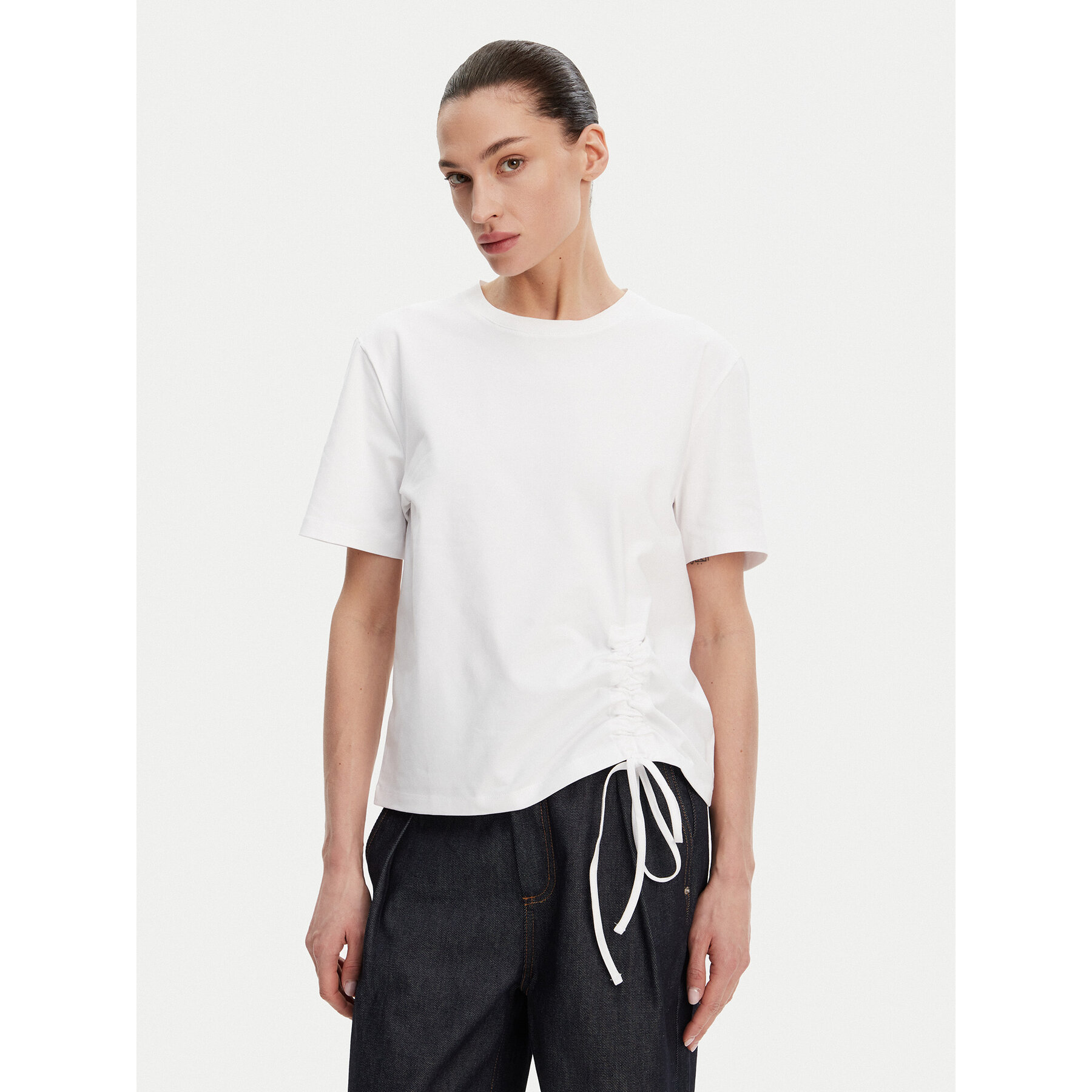 French Connection Póló 76QZA Fehér Relaxed Fit