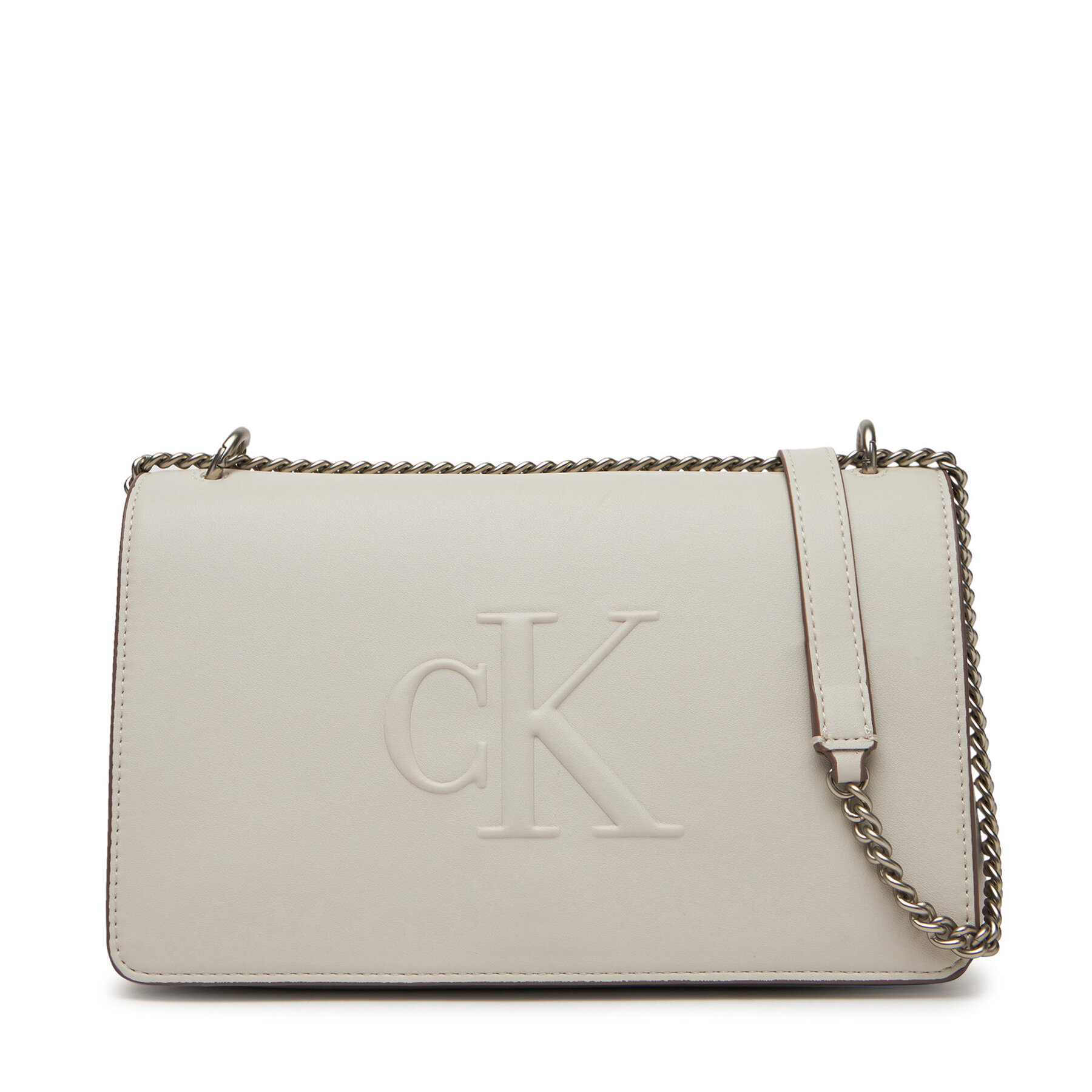 Дамска чанта Calvin Klein Jeans Sculpted Ew Flap25 Shoulder Bag LV04K3035G Бял