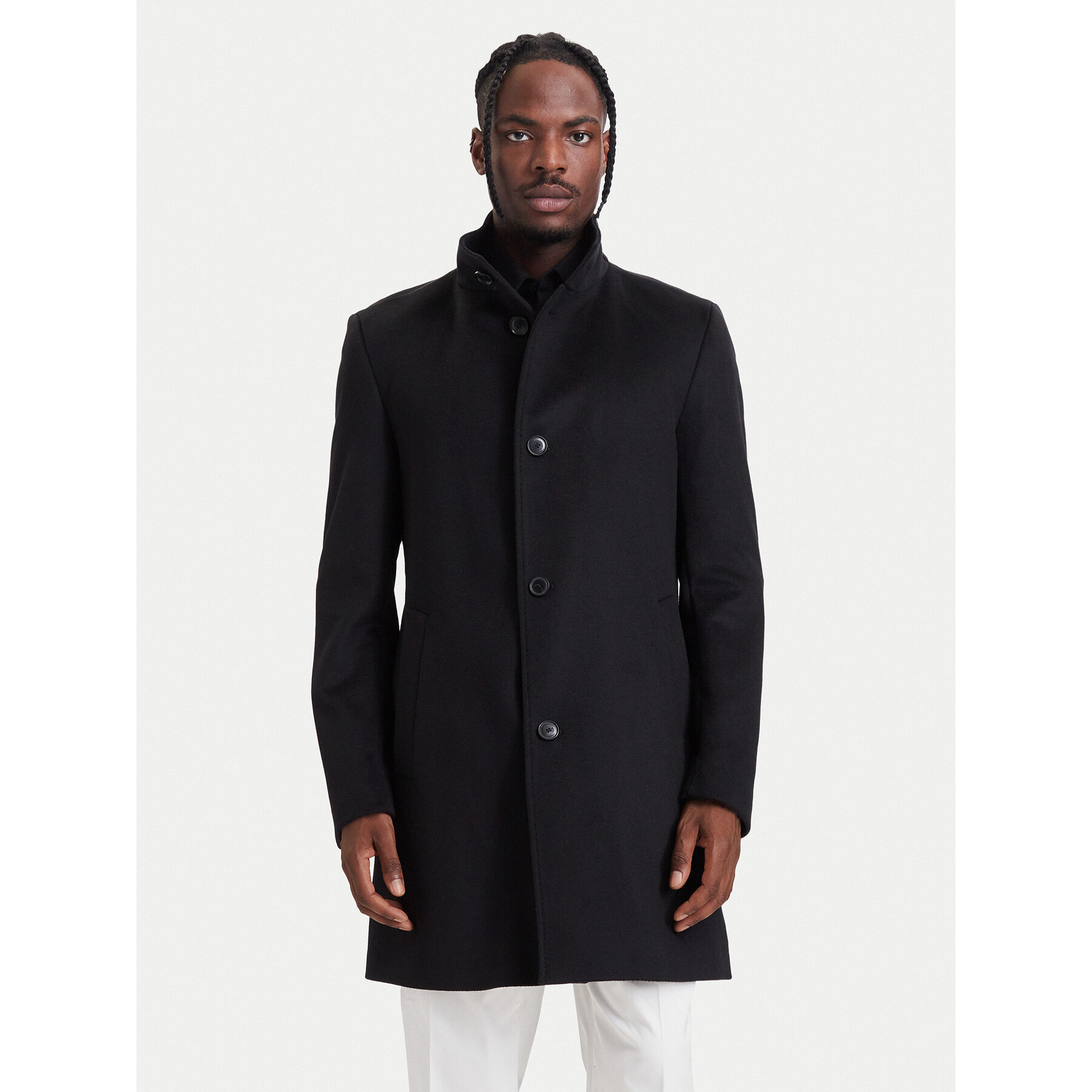 BOSS Wollmantel H-Hyde-SU-264 50571853 Schwarz Slim Fit