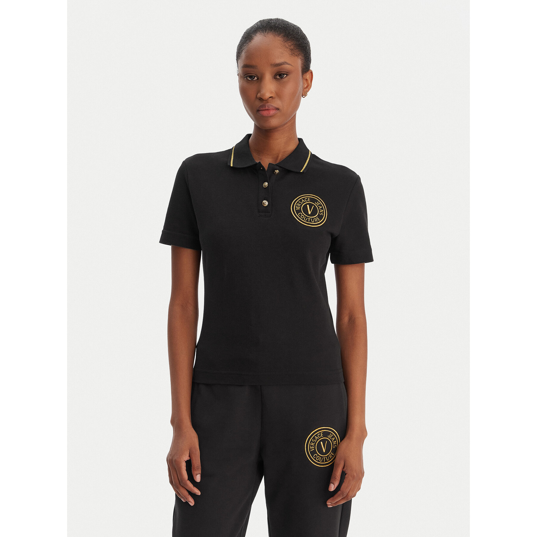 Versace Jeans Couture Poloshirt 80HAGT02 CJ01T Weiß Regular Fit