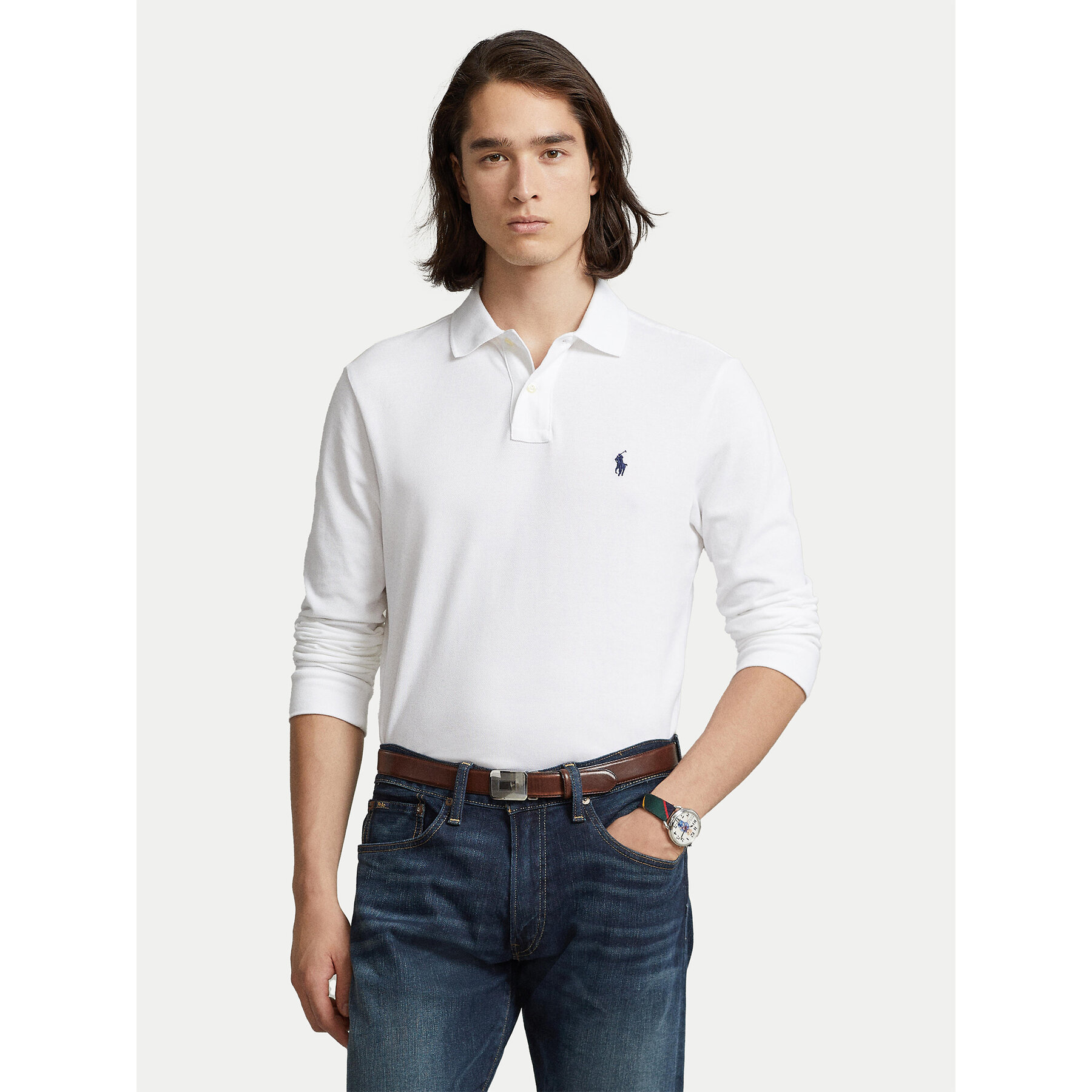 Polo Ralph Lauren Polo majica 710681126001 Bela Slim Fit