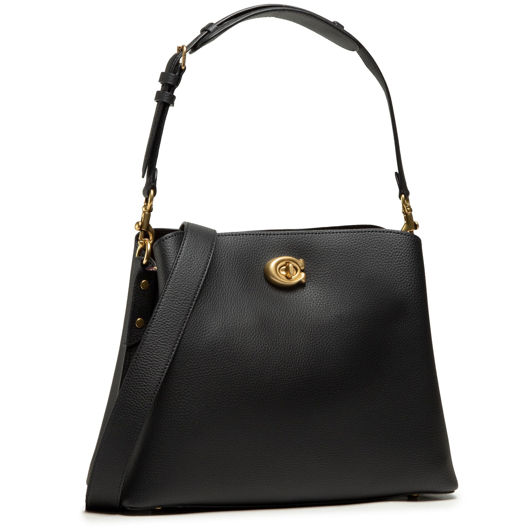 Borsetta Coach Plshd Pbbl Willow Sb C2621 Nero