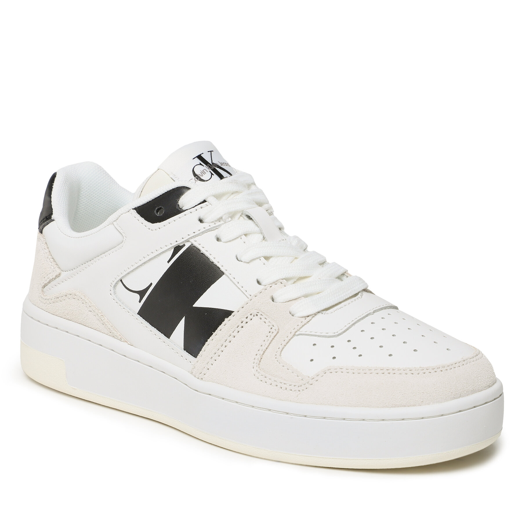 Sneakers Calvin Klein Jeans Basket Cupsole Mod Vint YW0YW01051 Bright White/Black/Creamy White YBR