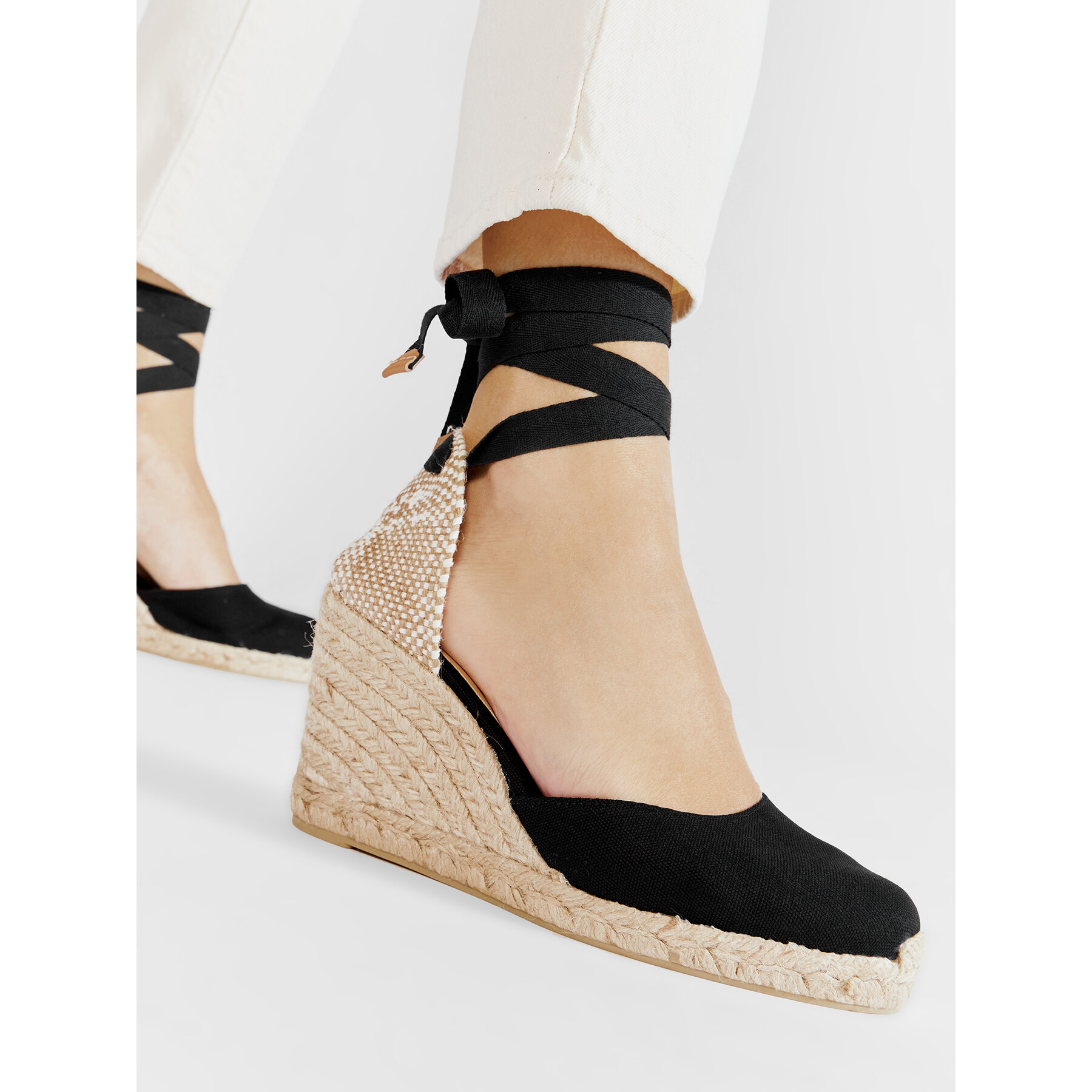 Espadrile Castañer Carina/8/001 020962-100 Negru
