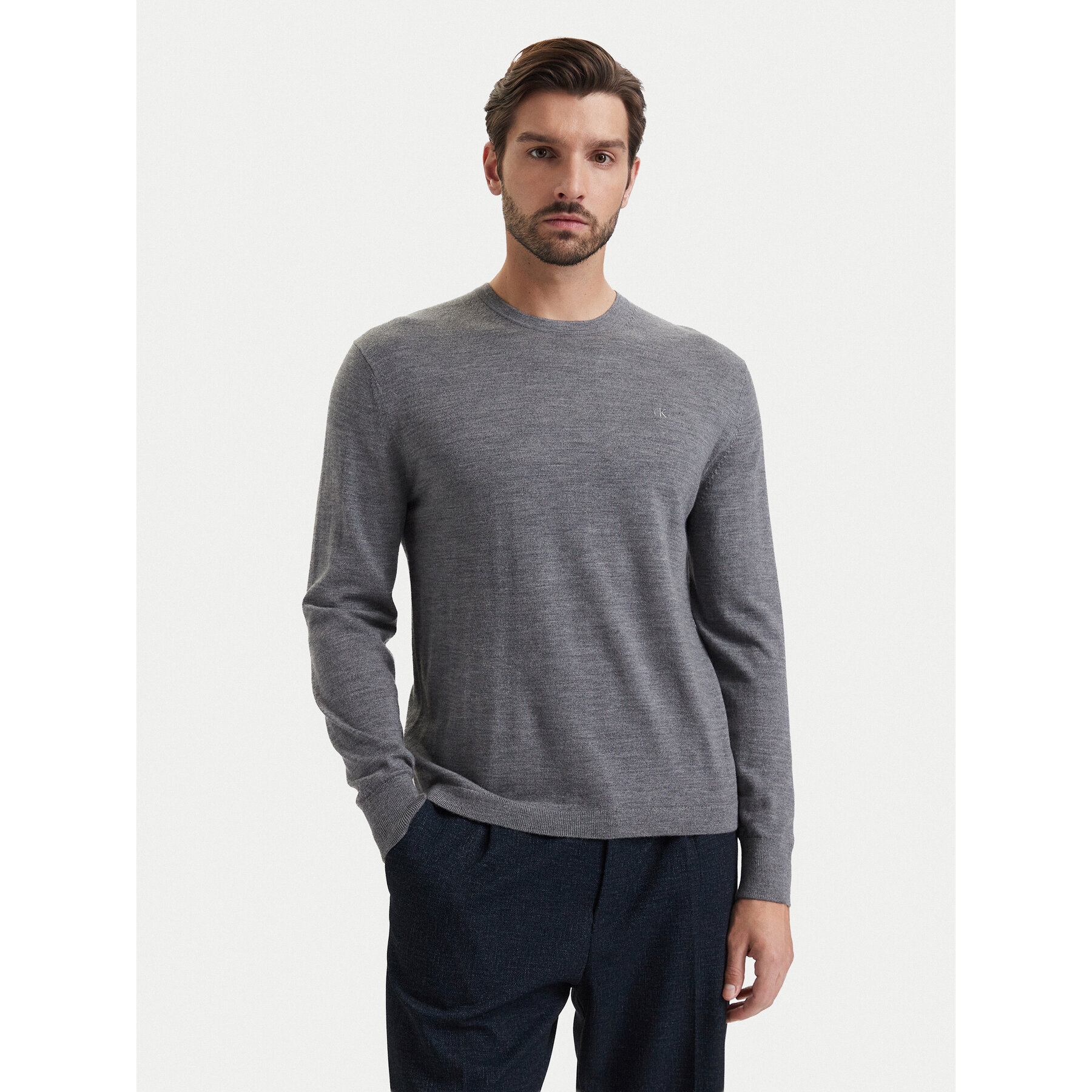 Calvin Klein Pullover LV04LB305G Grau Regular Fit