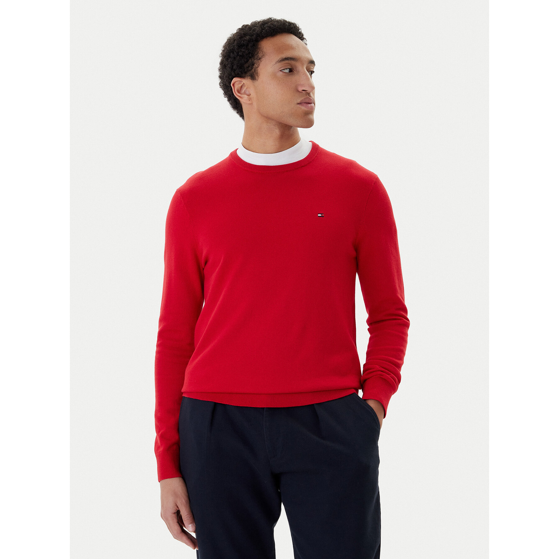 Tommy Hilfiger Pullover Essential Ssnl MW0MW39999 Rot Regular Fit