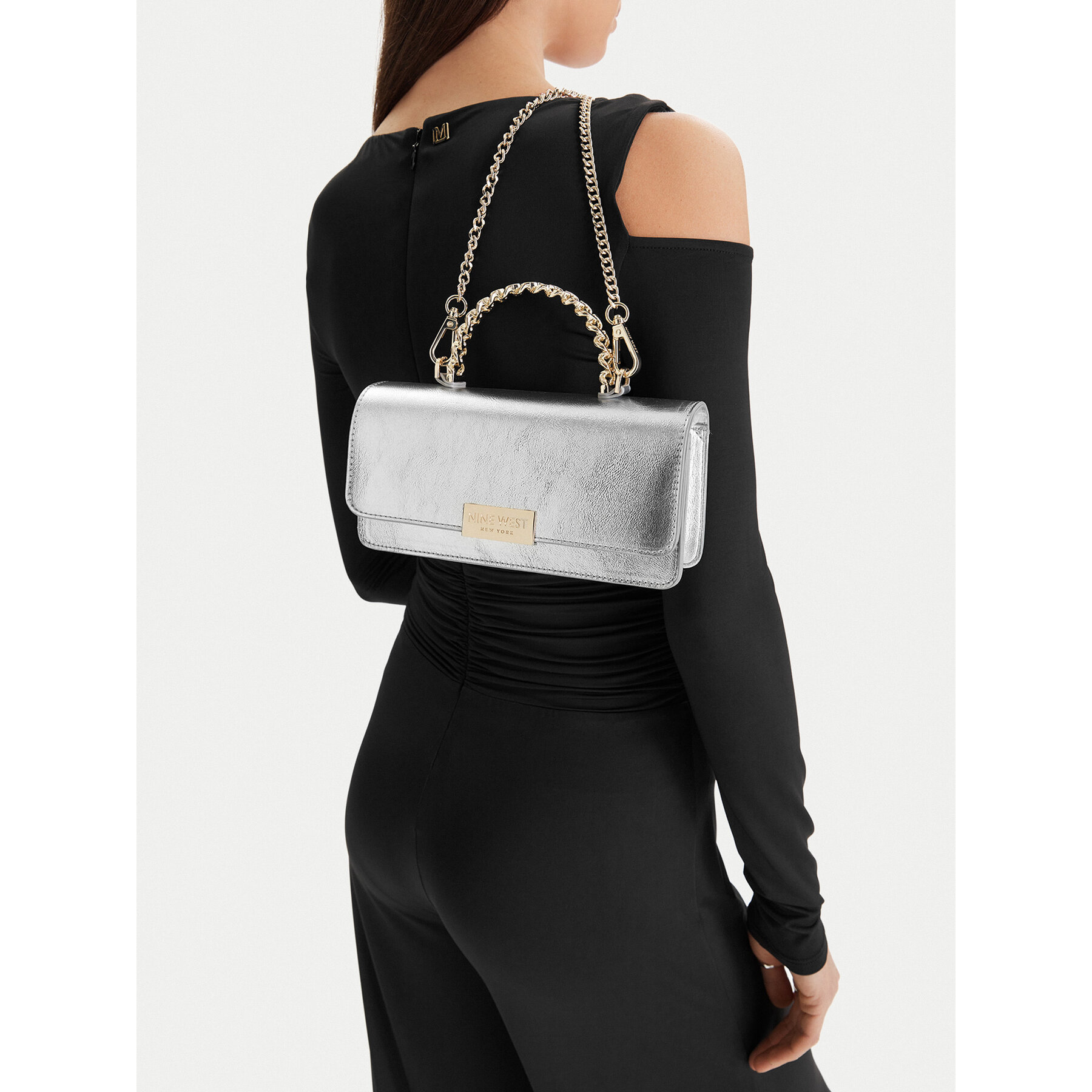 Kabelka Nine West CEO-Mercer Mood-KY317 Stříbrná