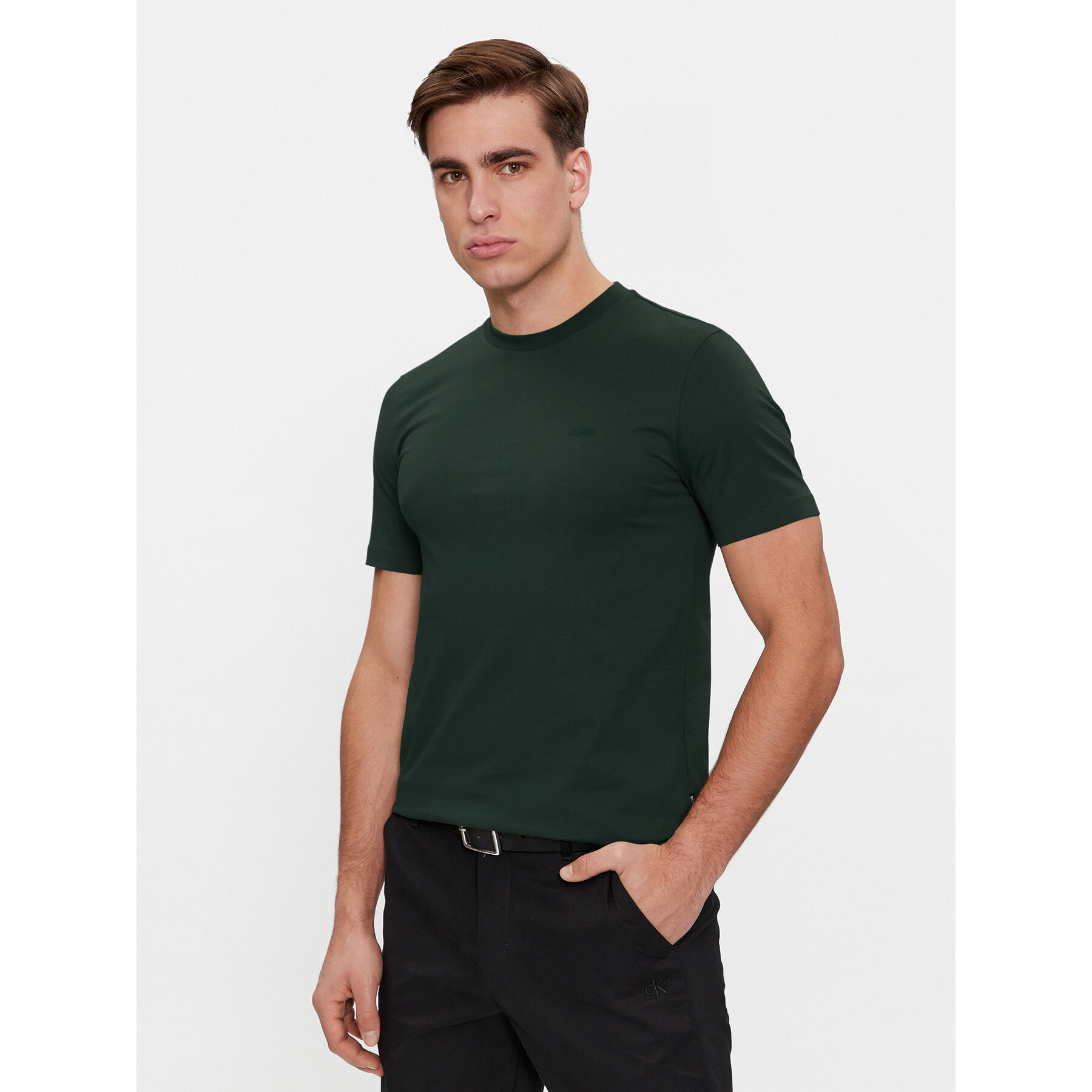 Boss T-shirt Thompson 01 50468347 Zelena Regular Fit