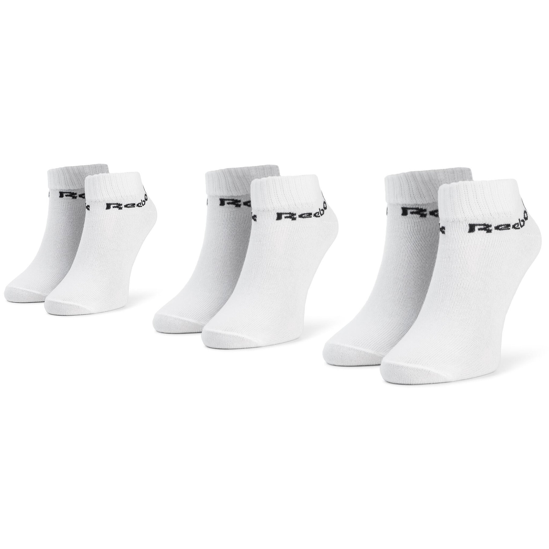 3 pares de calcetines cortos unisex Reebok Act Core Ankle Sock 3p FL5227 Blanco