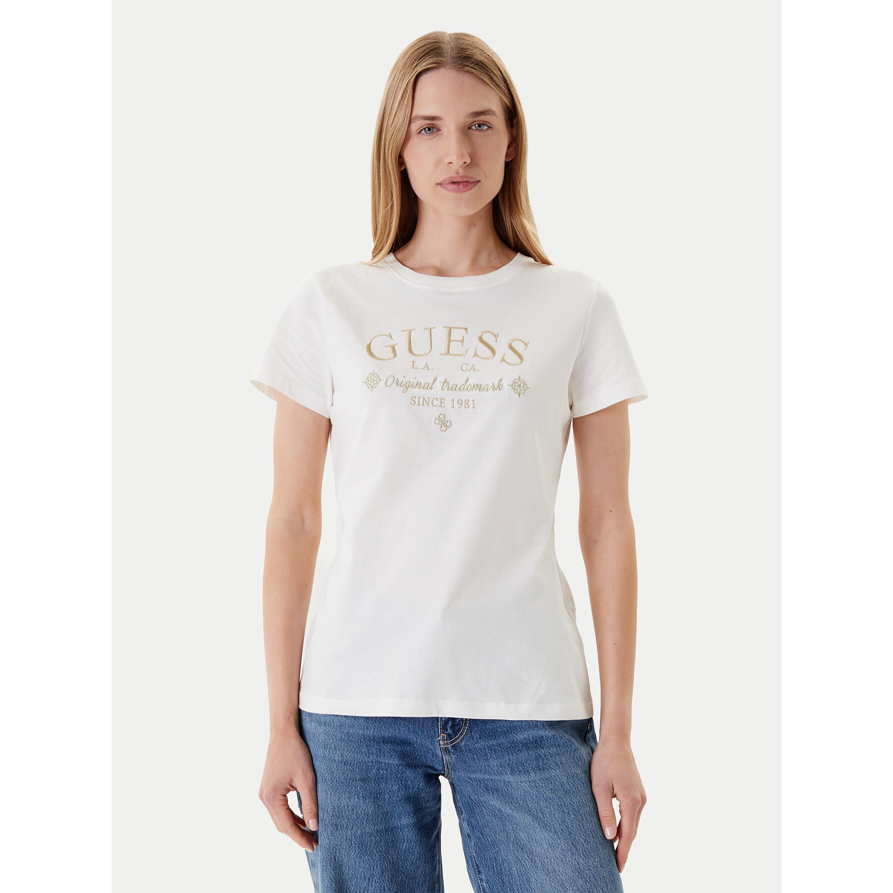 Guess Póló V5YI03 I3Z14 Fehér Regular Fit