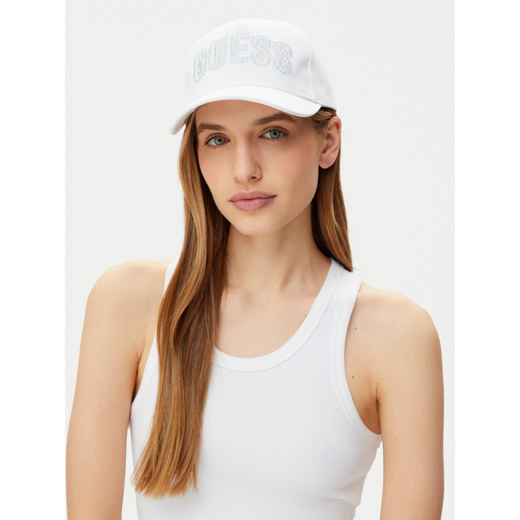 Baseball sapka Guess W5GZ15 WEGD0 Fehér