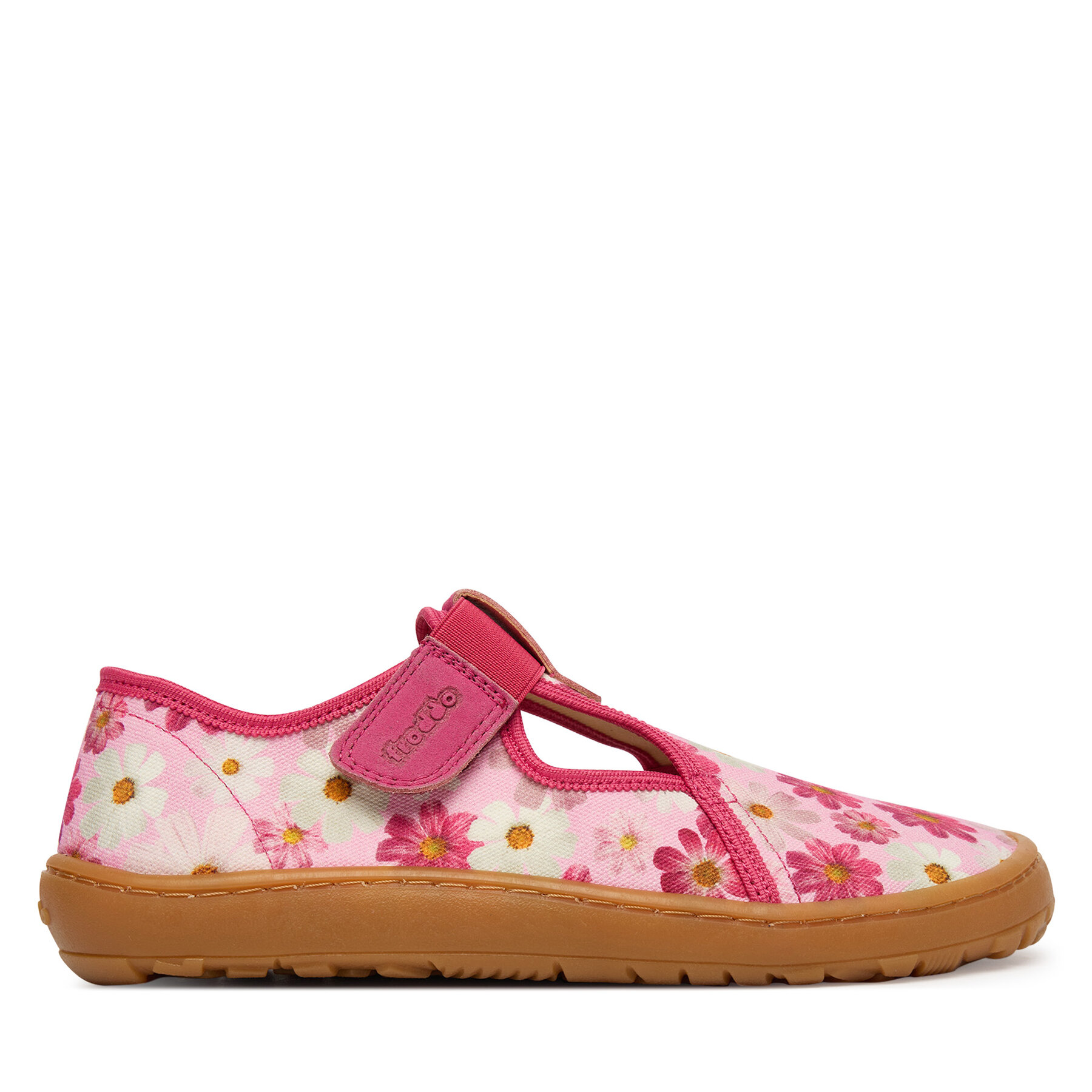 Παντόφλες Σπιτιού Froddo Barefoot Canvas T-Bar G1700439-4 D Ροζ
