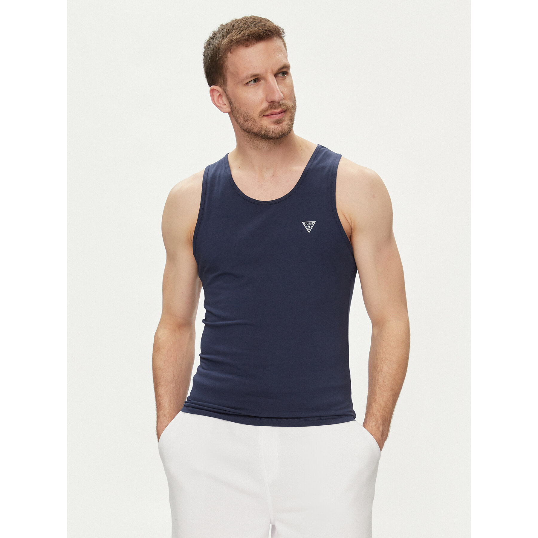 Guess Trikó U97M02 KCD31 Sötétkék Regular Fit