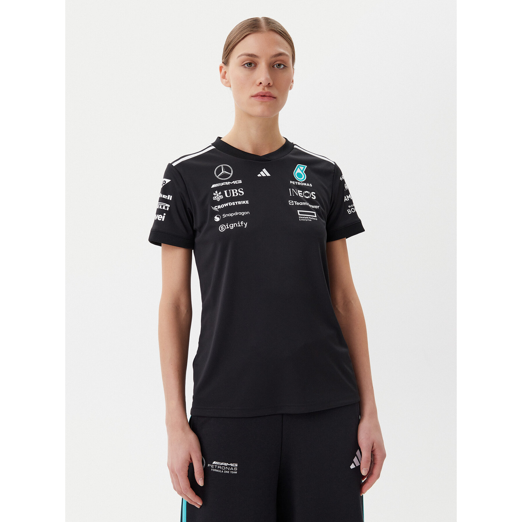 adidas T-Shirt Mercedes - AMG Petronas Formula One Team Driver JW5362 Μαύρο Regular Fit