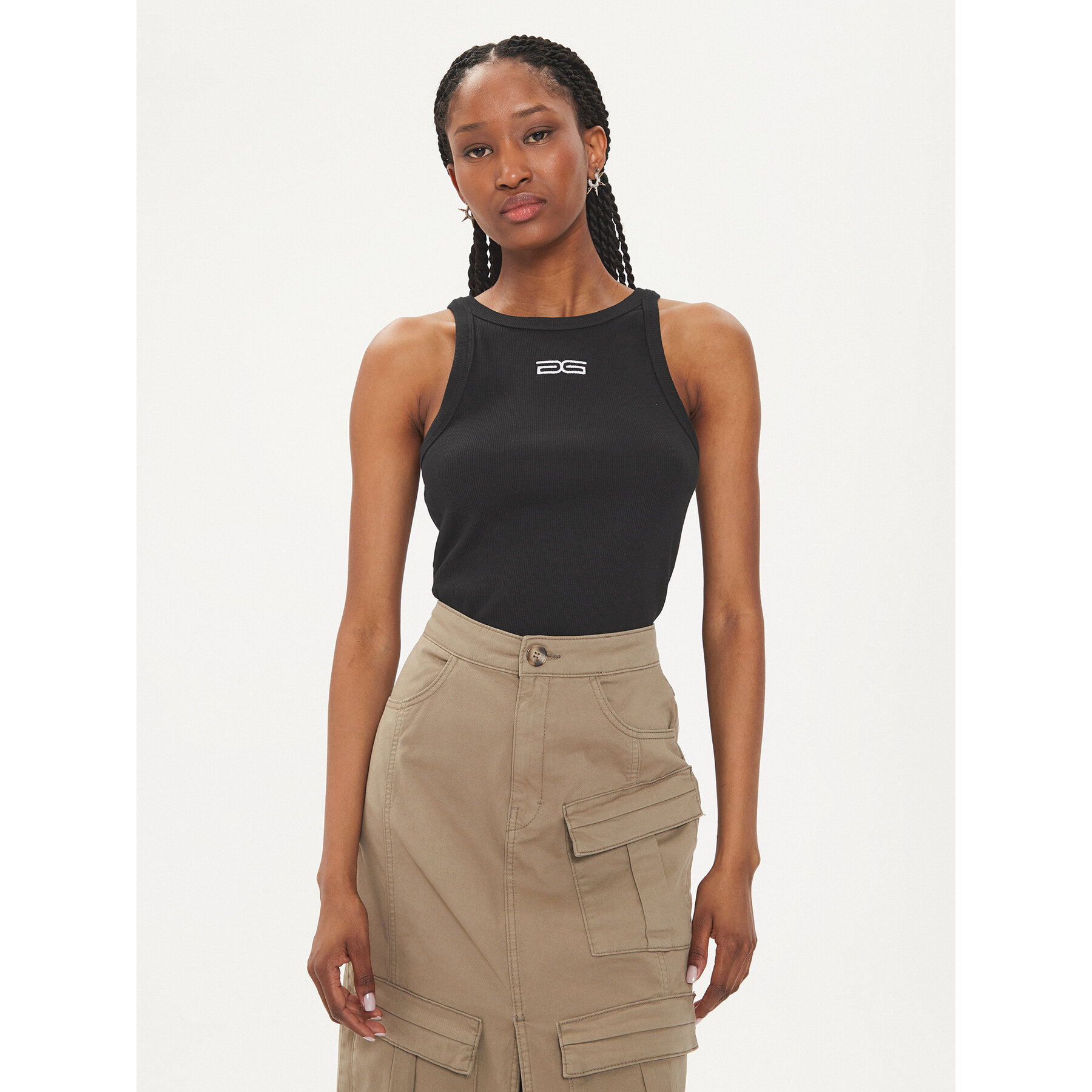 Gestuz Τοπ Drew 10909027 Μαύρο Slim Fit