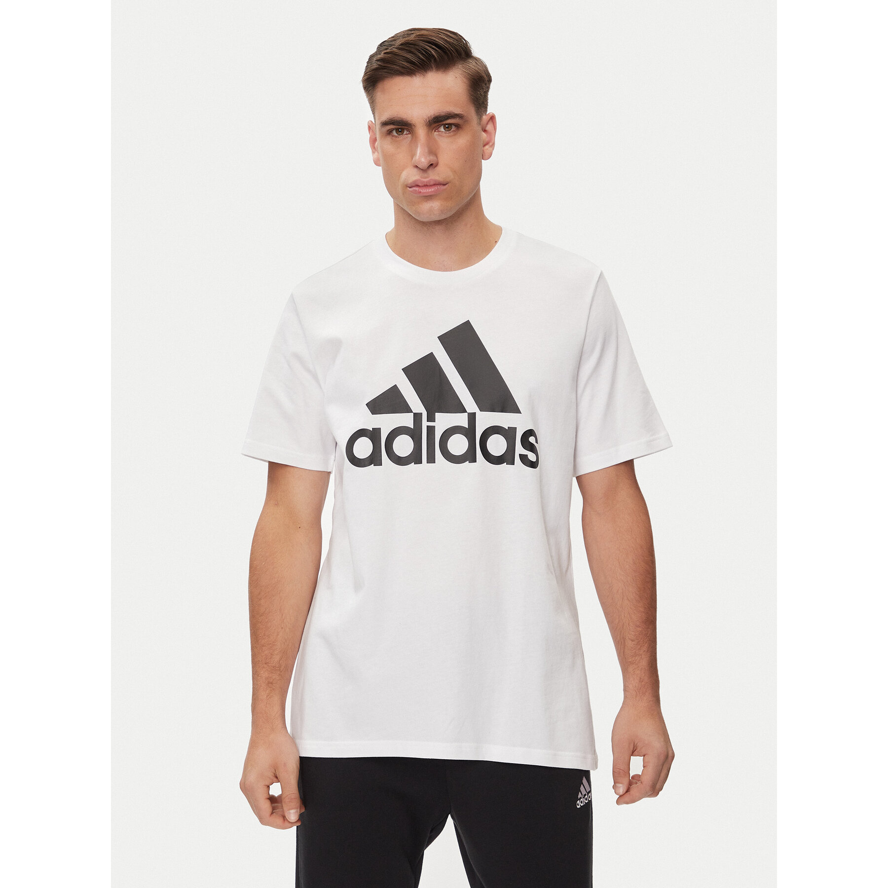 adidas T-Shirt Essentials Single Jersey Big Logo T-Shirt IC9349 Λευκό Regular Fit