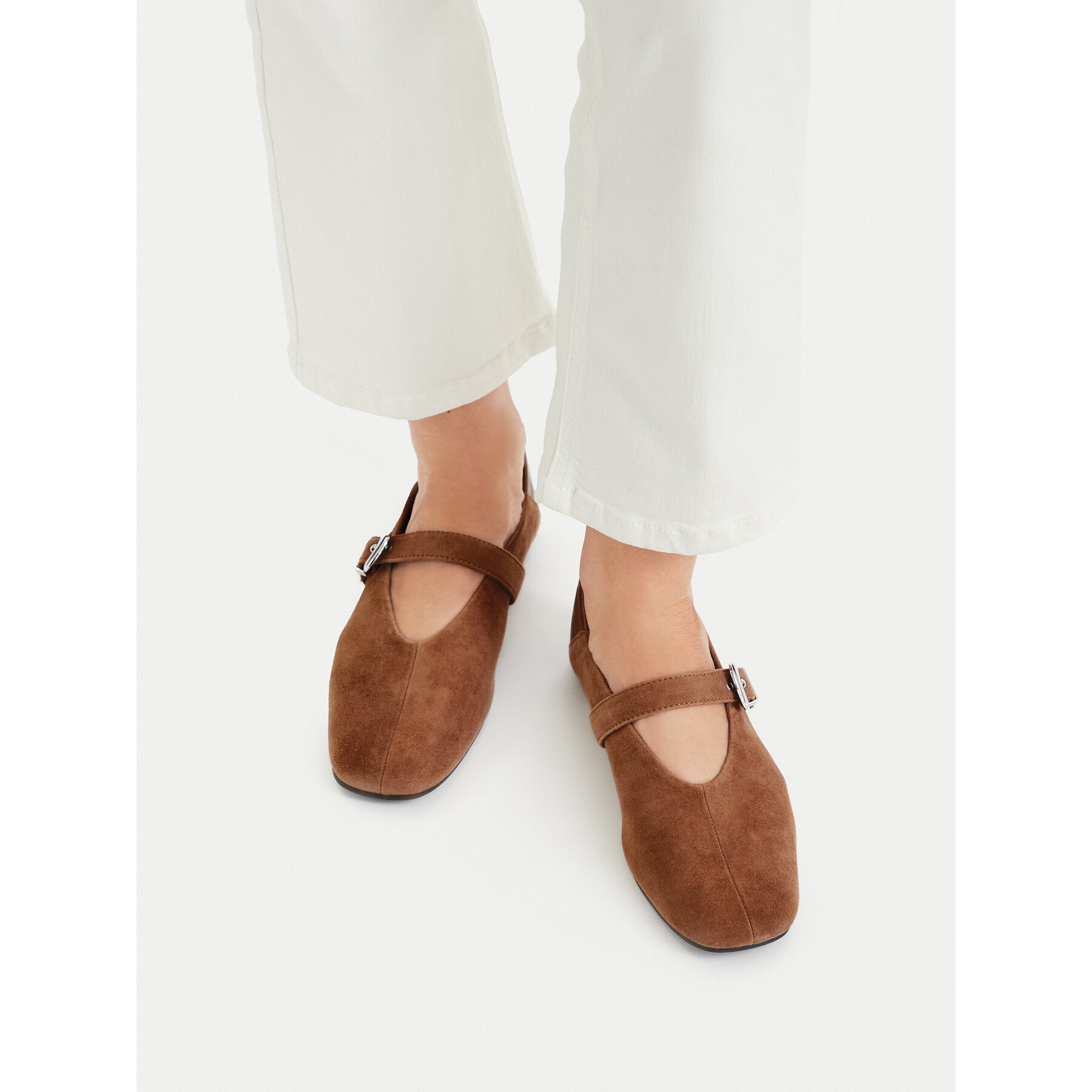 Balerinke Tommy Jeans Tjw Ballerina Suede EN0EN03067 Rjava