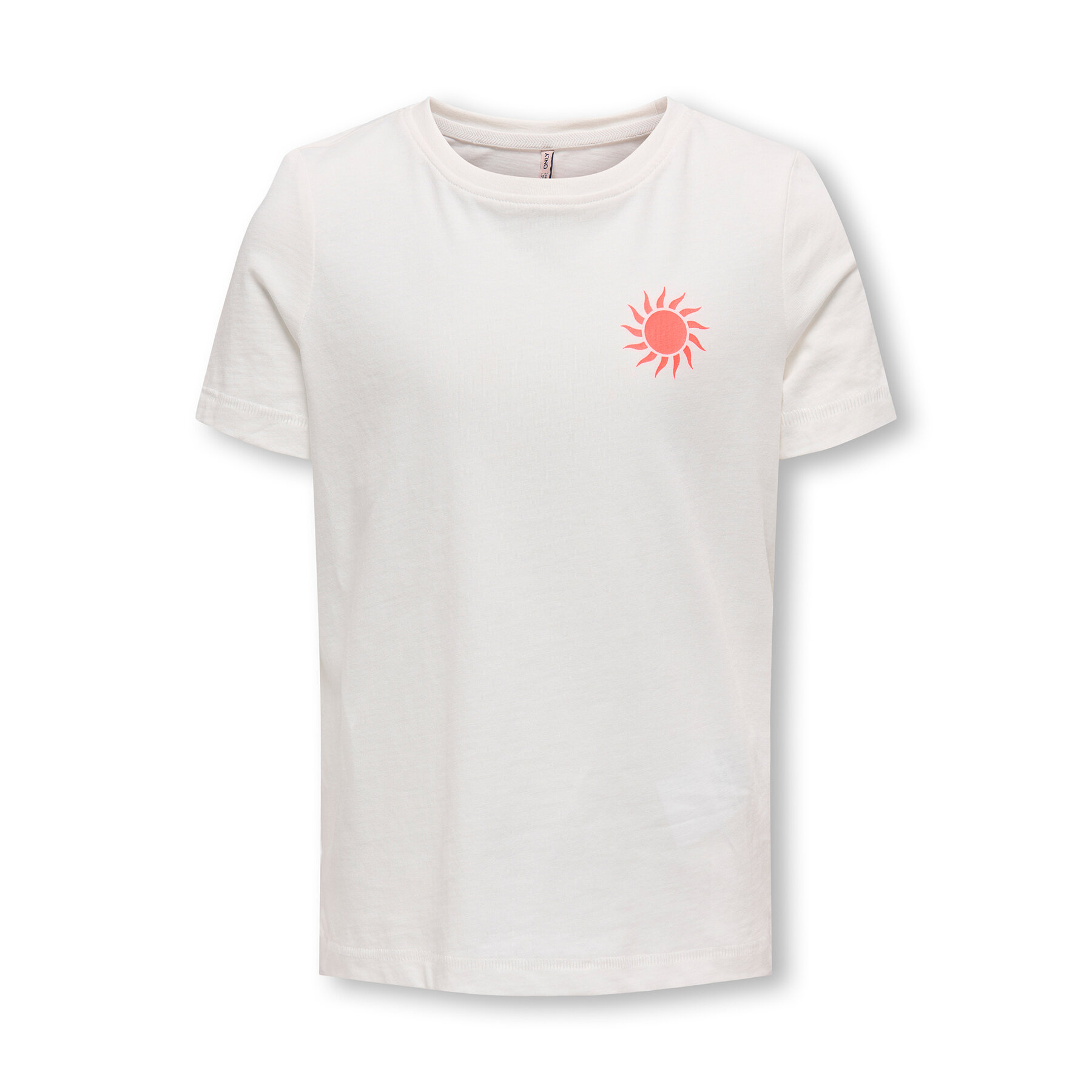 Kids ONLY T-Shirt Happy Life 15340140 Λευκό Regular Fit