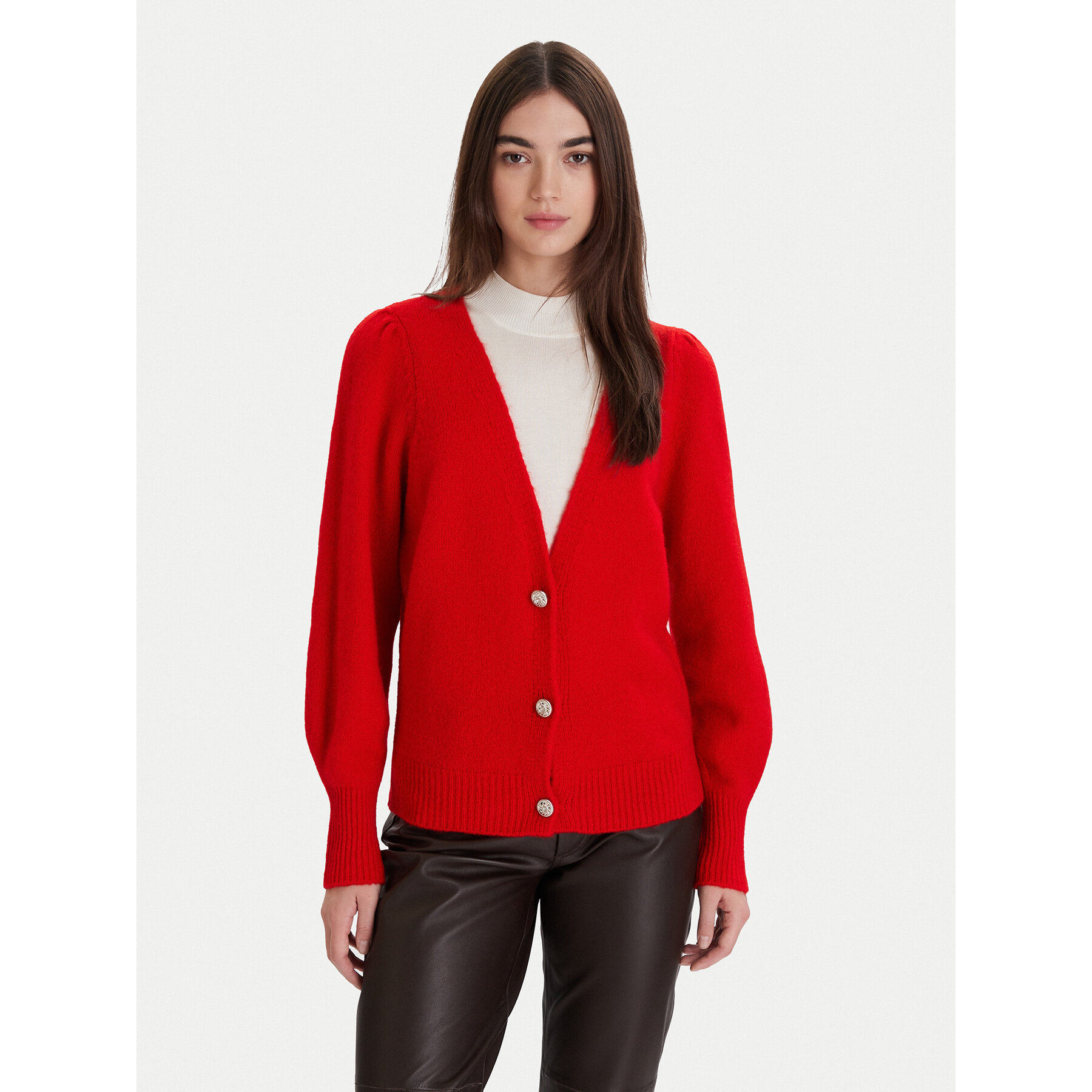 Morgan Strickjacke 252-MGOJI Rot Regular Fit