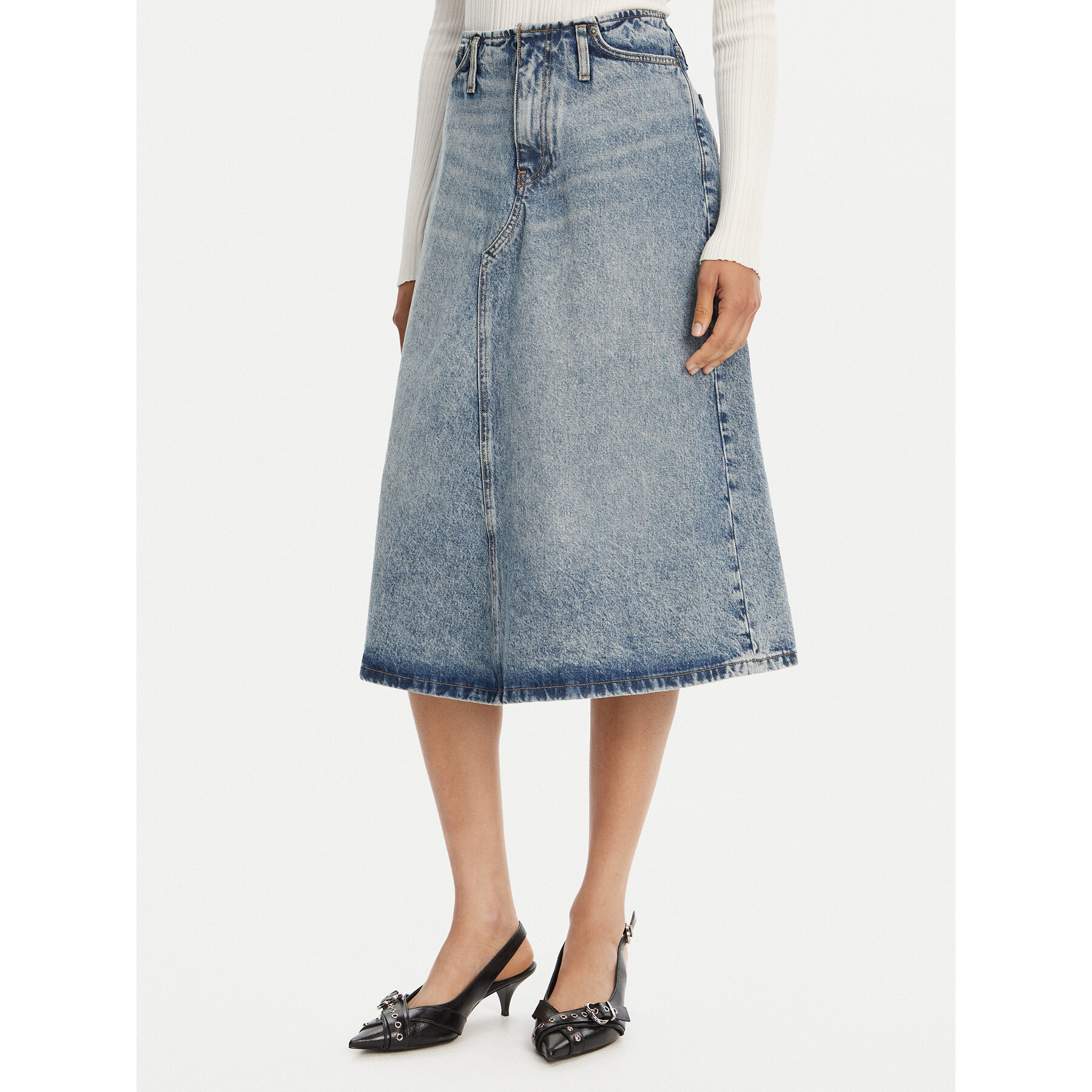 HUGO Jeansrock 50530310 Blau Regular Fit