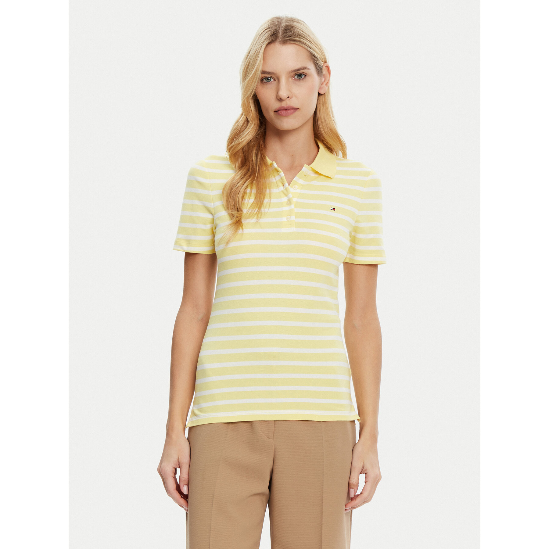 Tommy Hilfiger Tommy Hilfiger Polo 1985 WW0WW43225 Κίτρινο Slim Fit