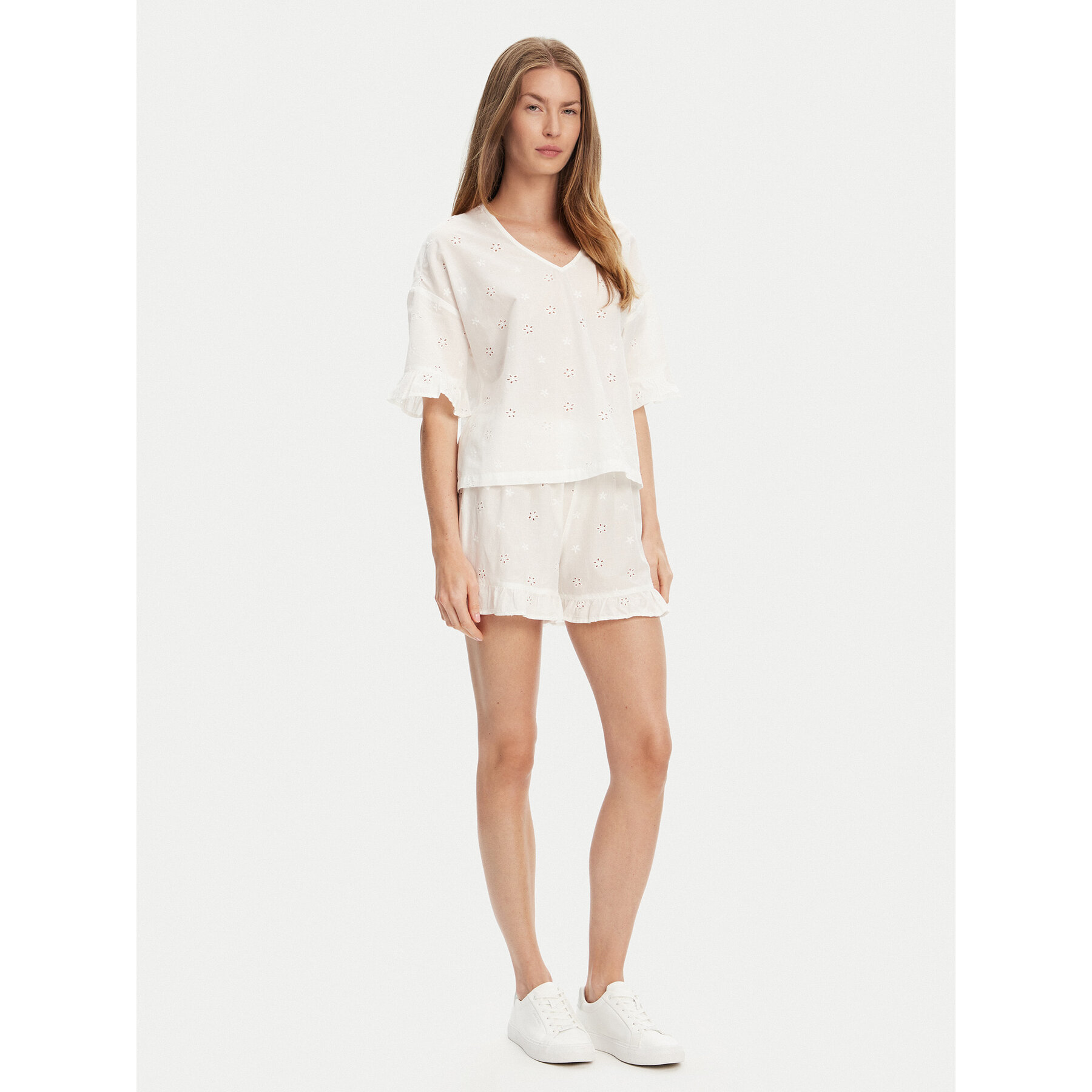 United Colors Of Benetton Pizsama 4SHX3P03X Ekru Regular Fit