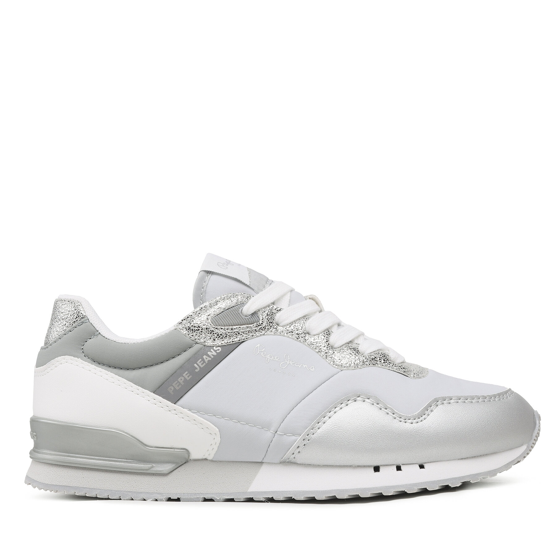 Damskie Sneakersy Pepe Jeans, Rozmiar 38 Srebrny London W Albal PLS31463