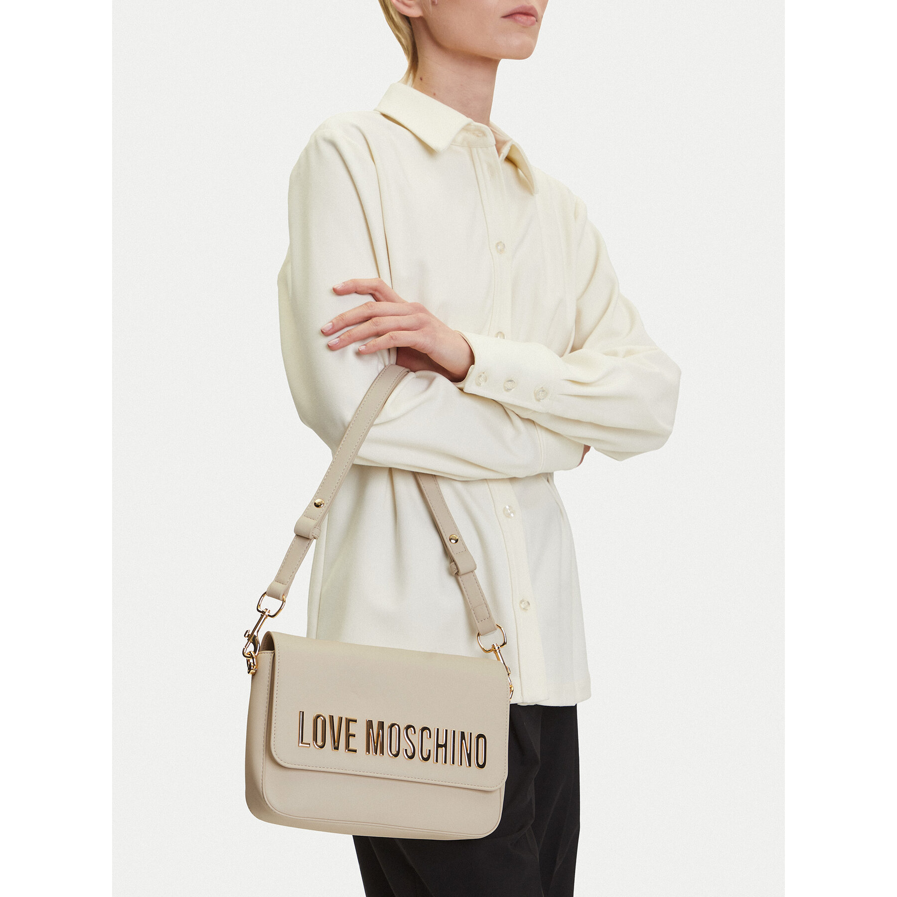 Kabelka LOVE MOSCHINO JC4023PP1MKD0110 Krémová